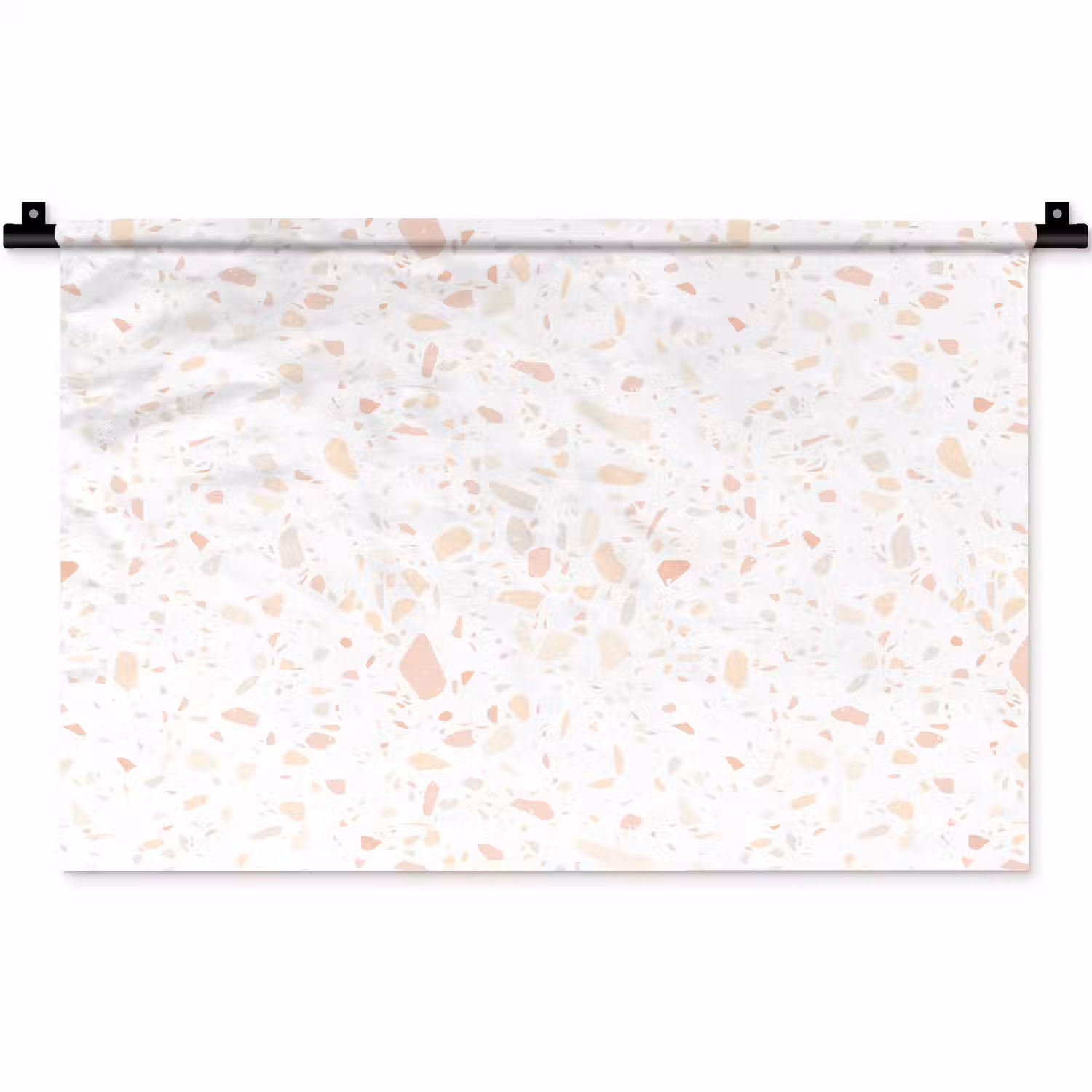 Terrazzo - Patroon - Wit - Perzik Wandkleed katoen klein 269 -zz3d