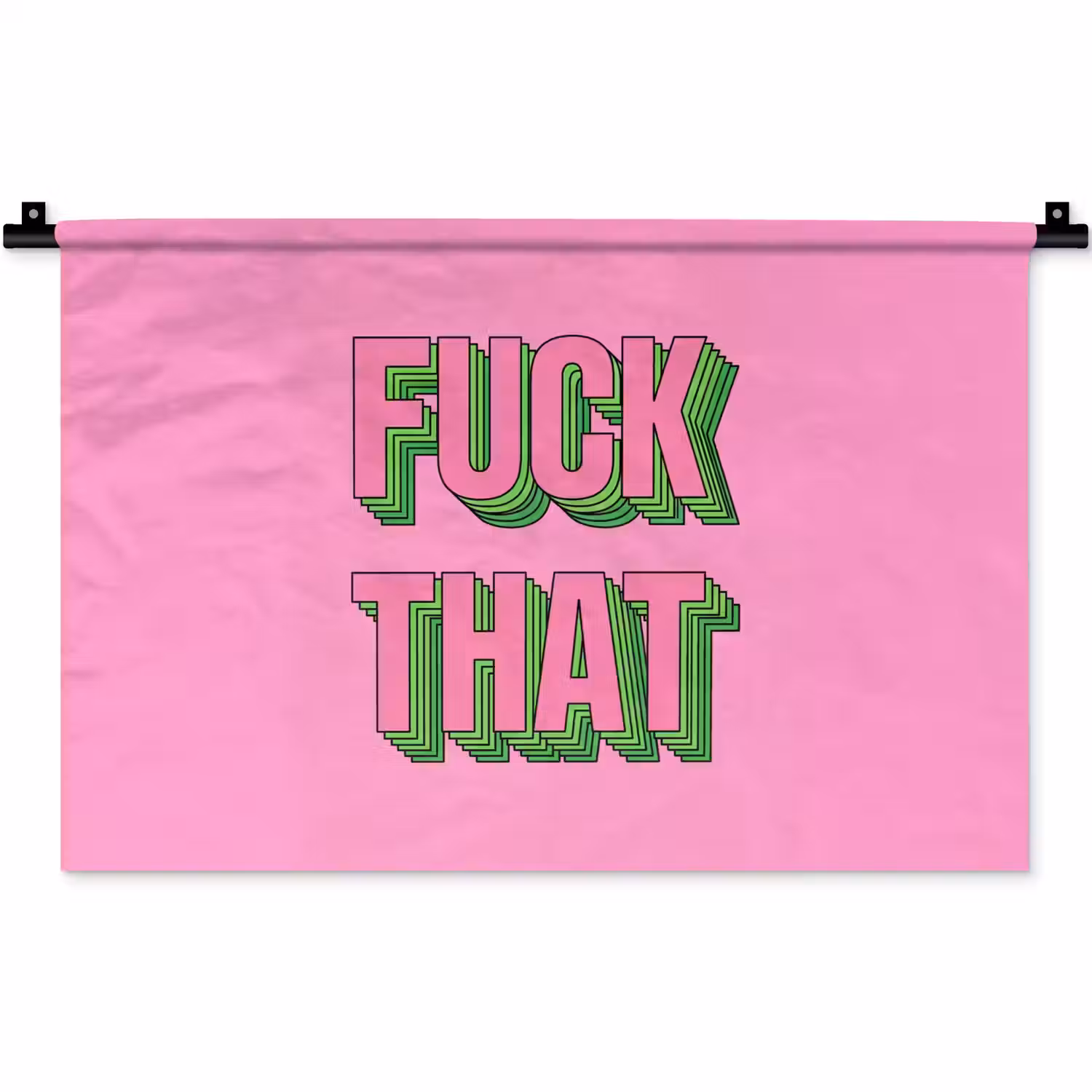 Tekst - Bold - Roze Wandkleed katoen klein -zz3d