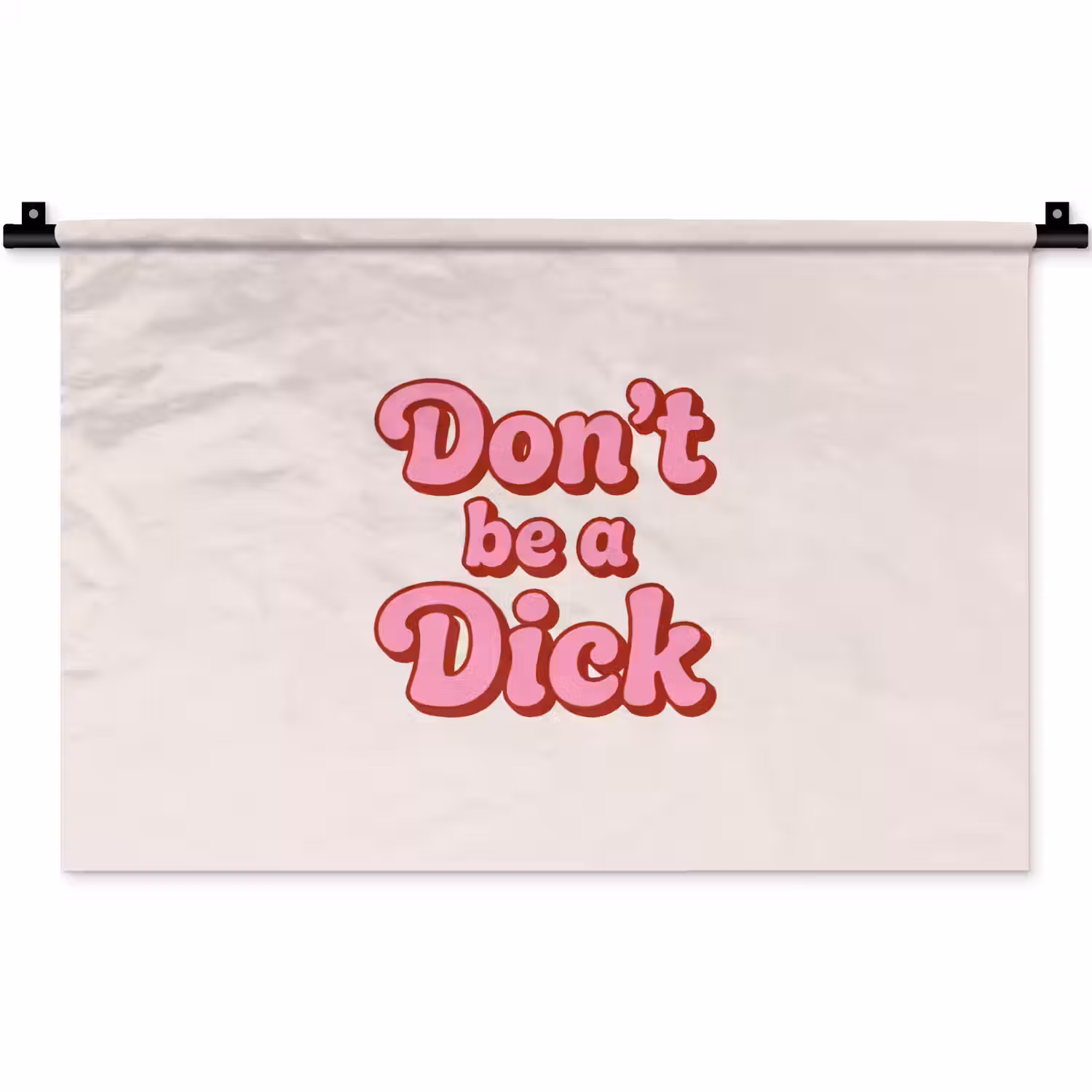 Tekst - Boodschap - Roze Wandkleed katoen klein -zz3d