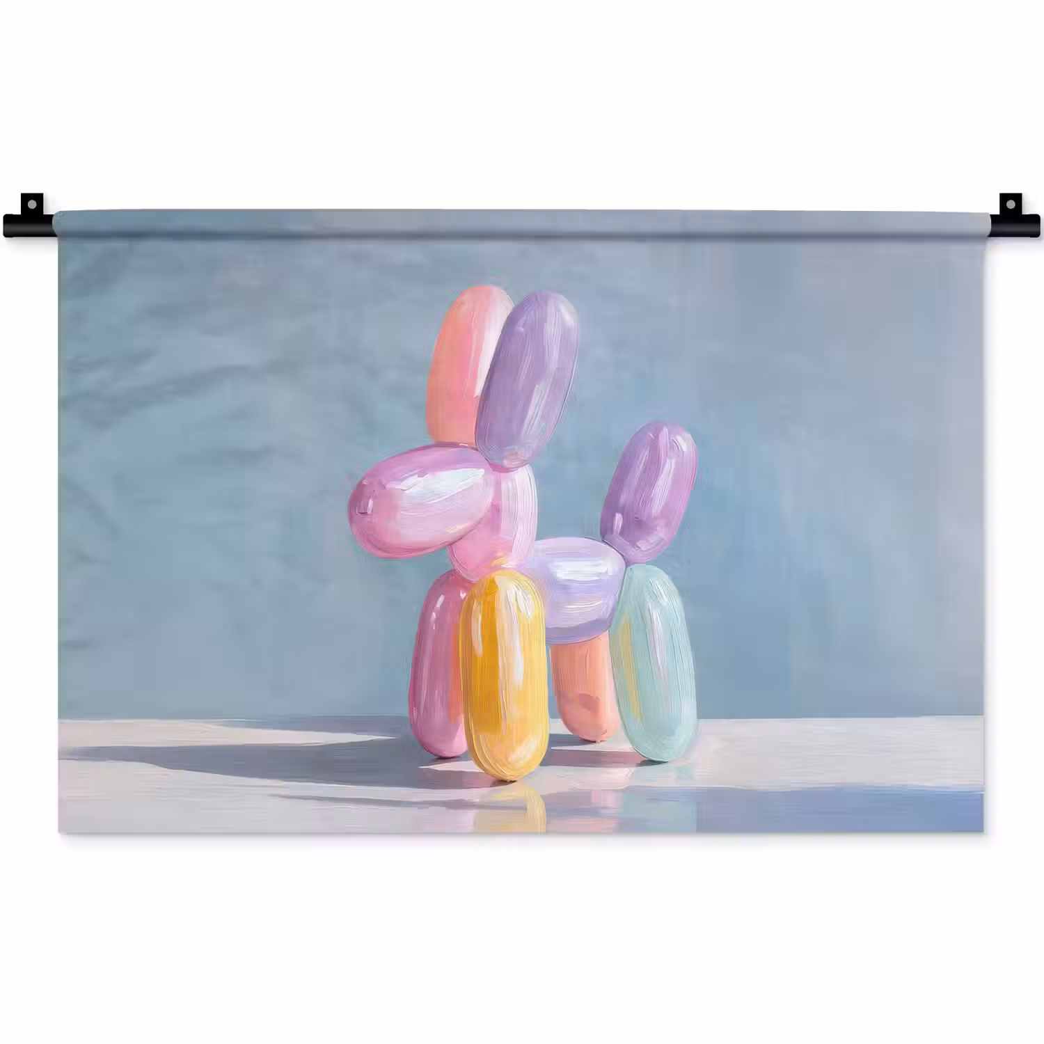Dier - Ballon - Pasteltinten - Glanzend Wandkleed katoen klein -zz3d