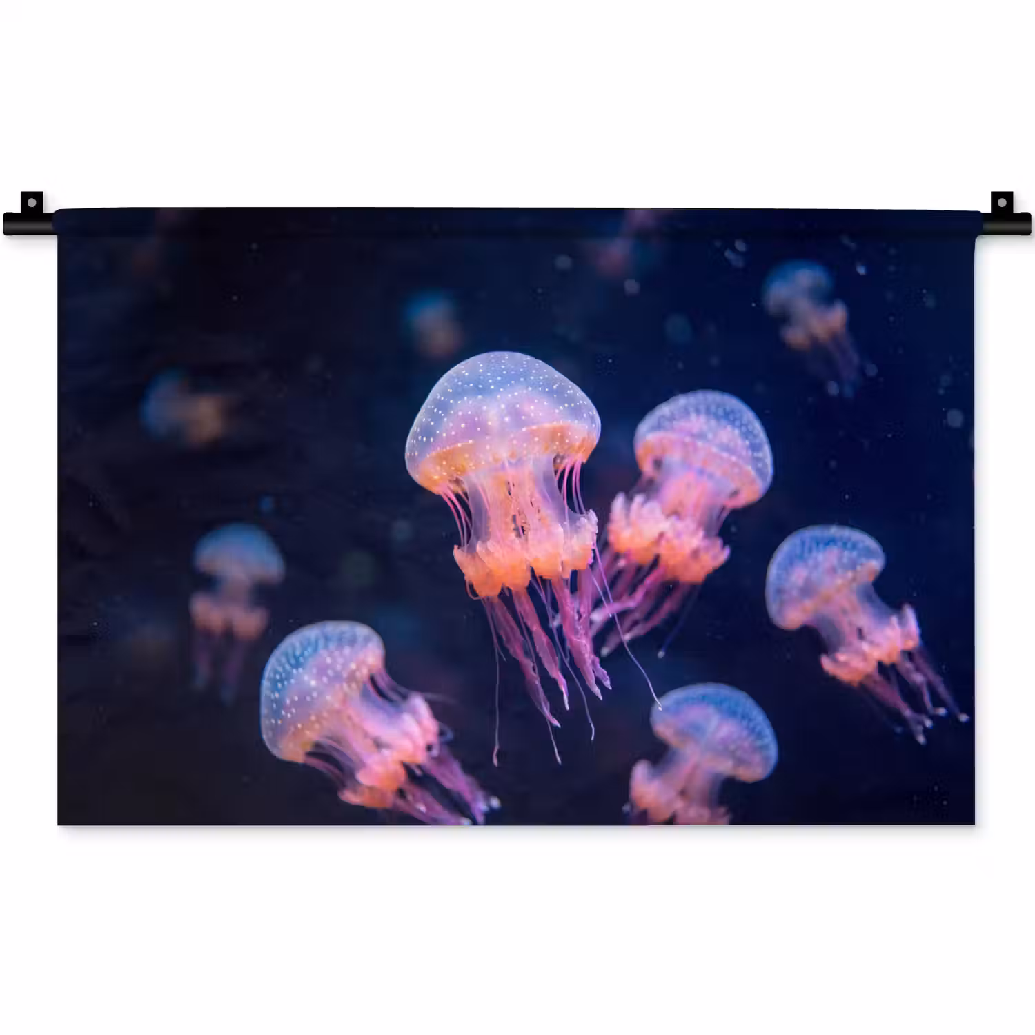 Dier - Onderwater - Natuur - Roze - Mysterieus Wandkleed katoen klein -zz3d