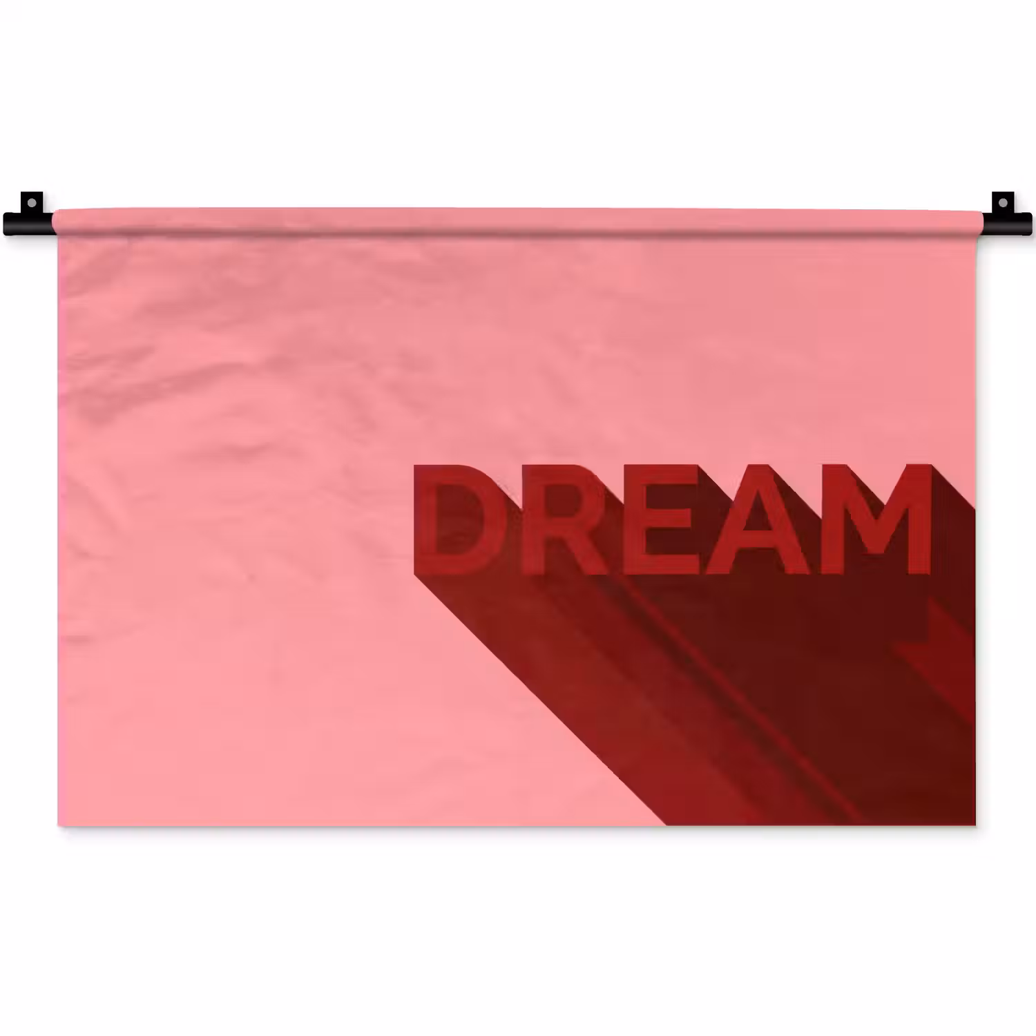 Dream - 3D - Rood - Roze Wandkleed katoen klein -zz3d