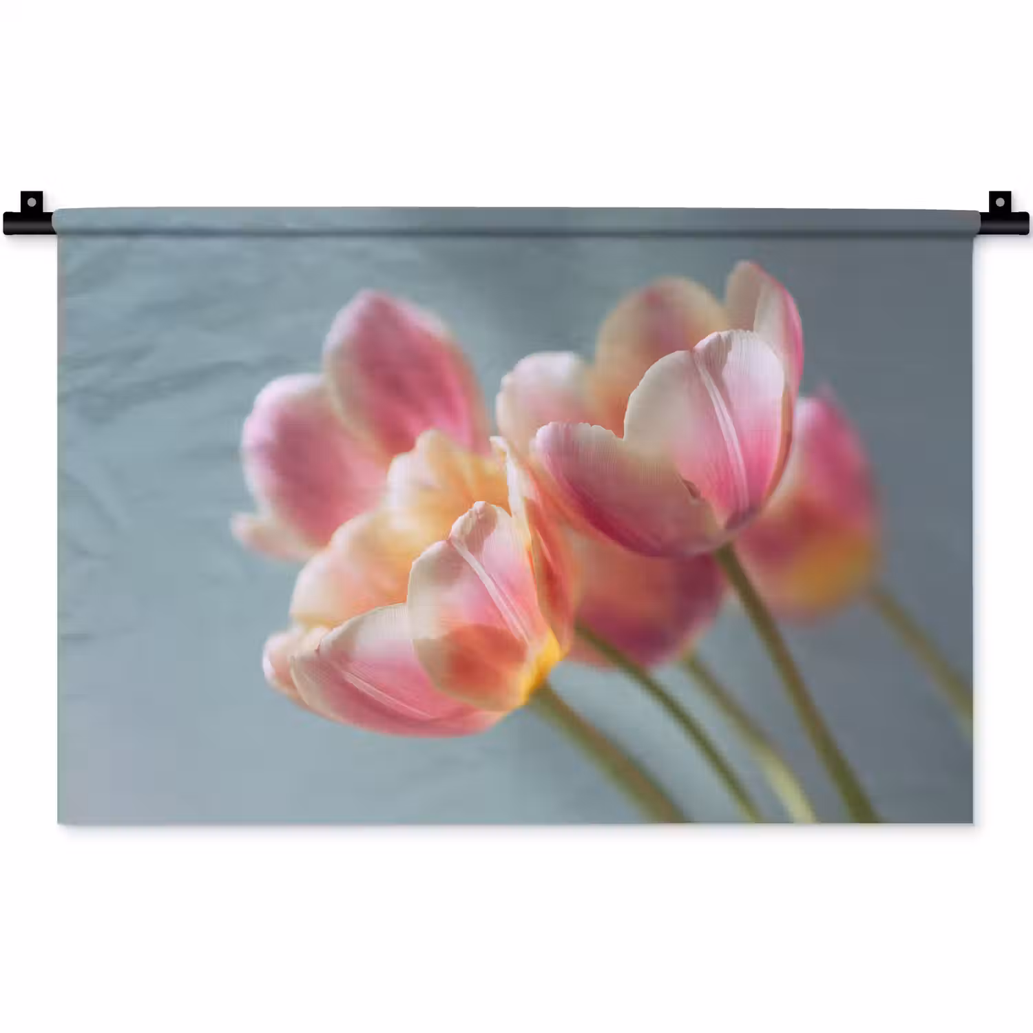 Tulpen - Roze - Stelen Wandkleed katoen klein -zz3d