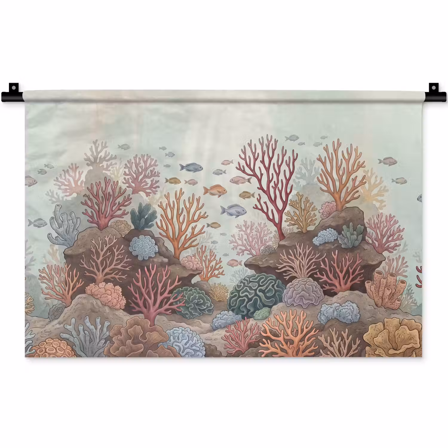 Onderwater - Koraal - Vis - Natuur Wandkleed katoen klein -zz3d