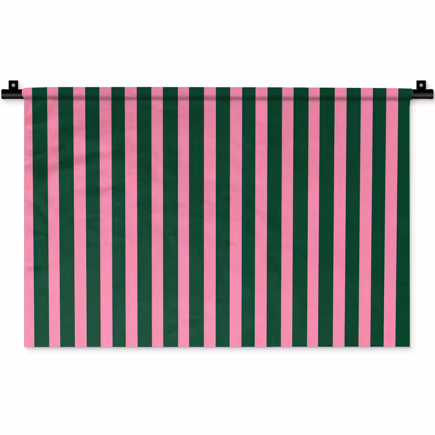 Verticale strepen - Groen - Roze Wandkleed katoen klein 269 -zz3d