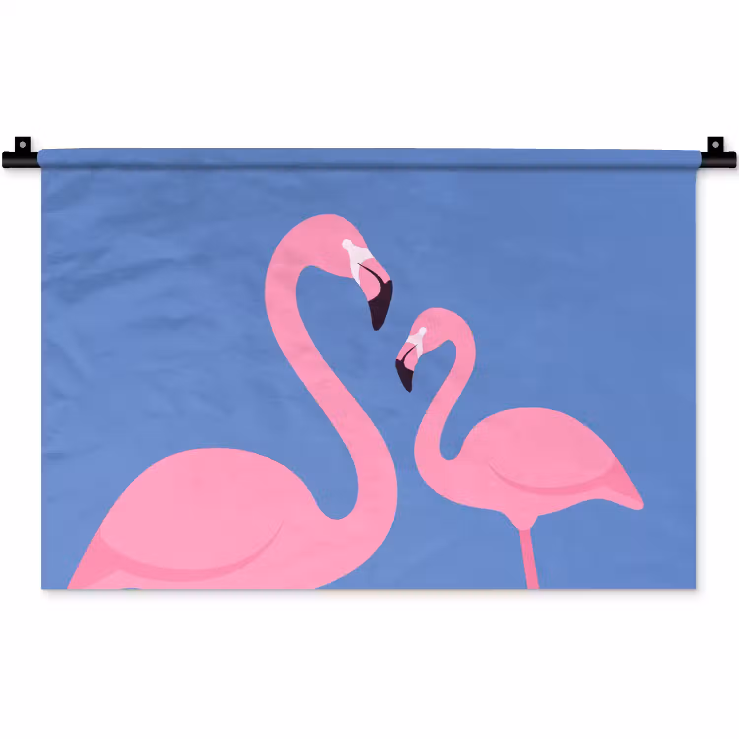 Vogel - Paar - Dieren - Modern - Roze Wandkleed katoen klein -zz3d
