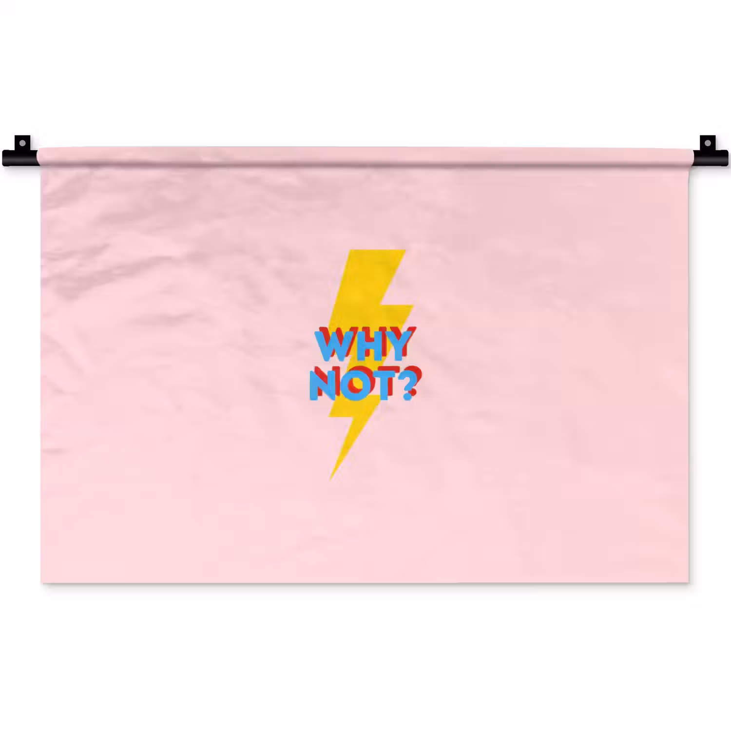 Why not - Bliksem - Roze Wandkleed katoen klein -zz3d