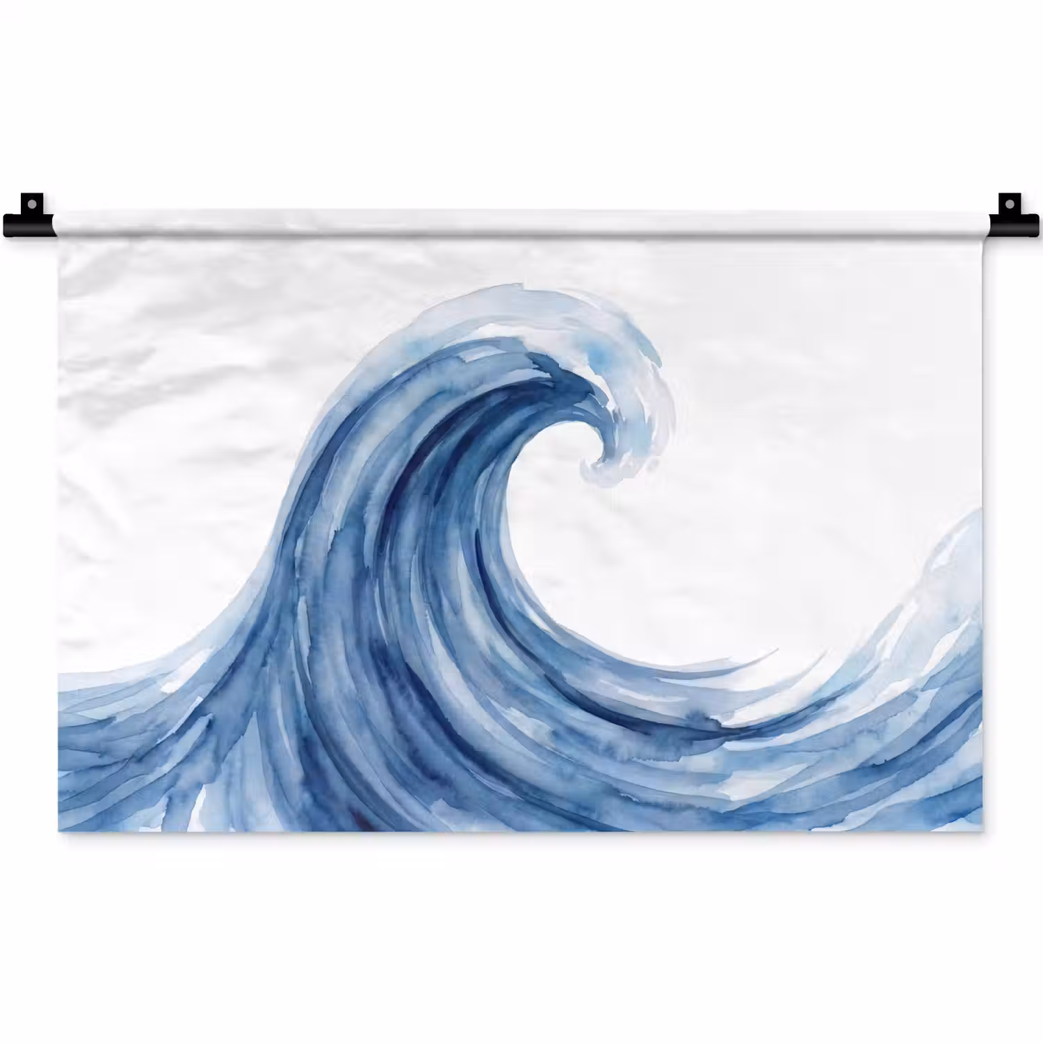 Water - Beweging - Natuur - Modern - Blauw Wandkleed katoen klein -zz3d