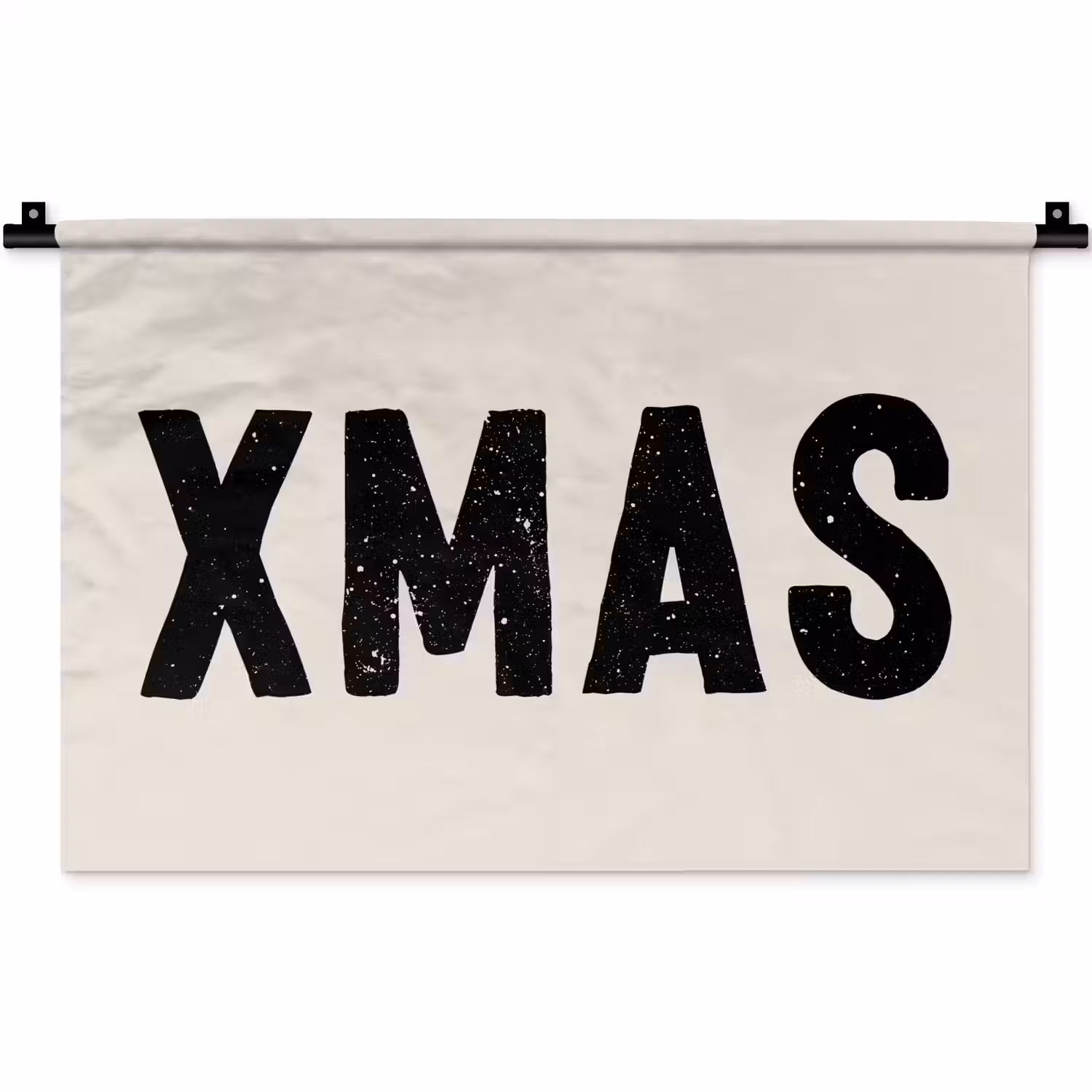Kerst - Beige - Quotes - Xmas - Feestdagen Wandkleed katoen klein -zz3d