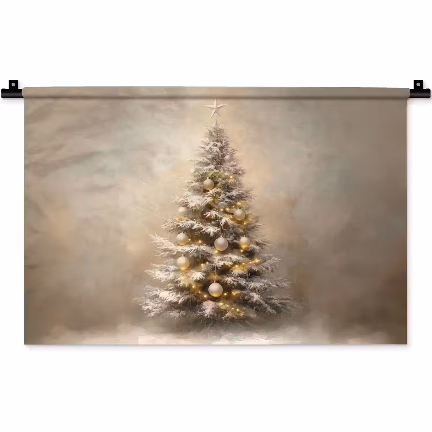 Kerst - kerstboom - Sneeuw - Art Wandkleed katoen klein -zz3d