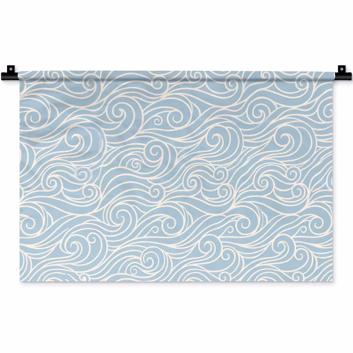 Golf - Abstract - Natuur - Modern - Blauw Wandkleed katoen klein -zz3d