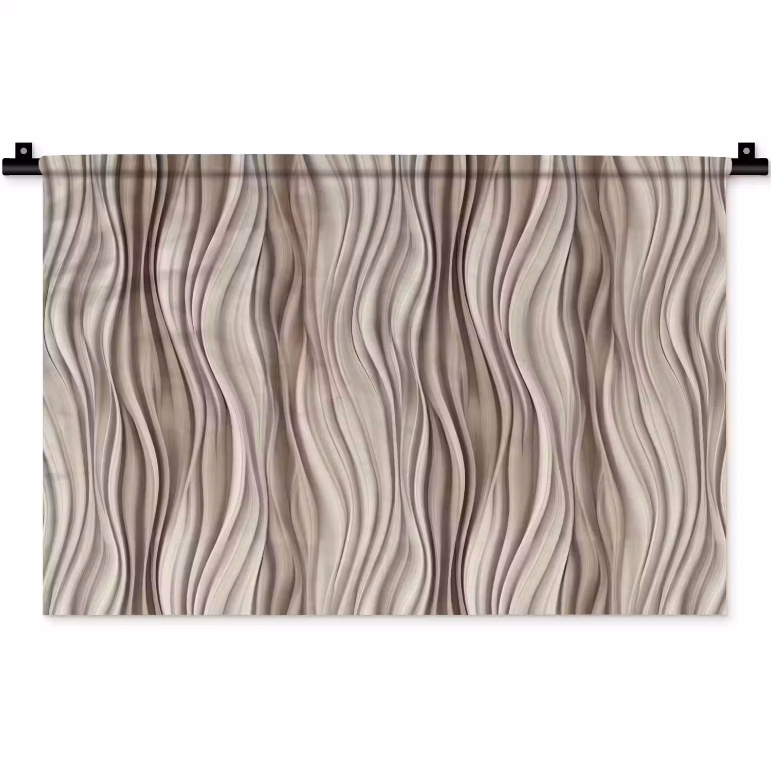 Golven - 3D - Crème Wandkleed katoen klein 269 -zz3d