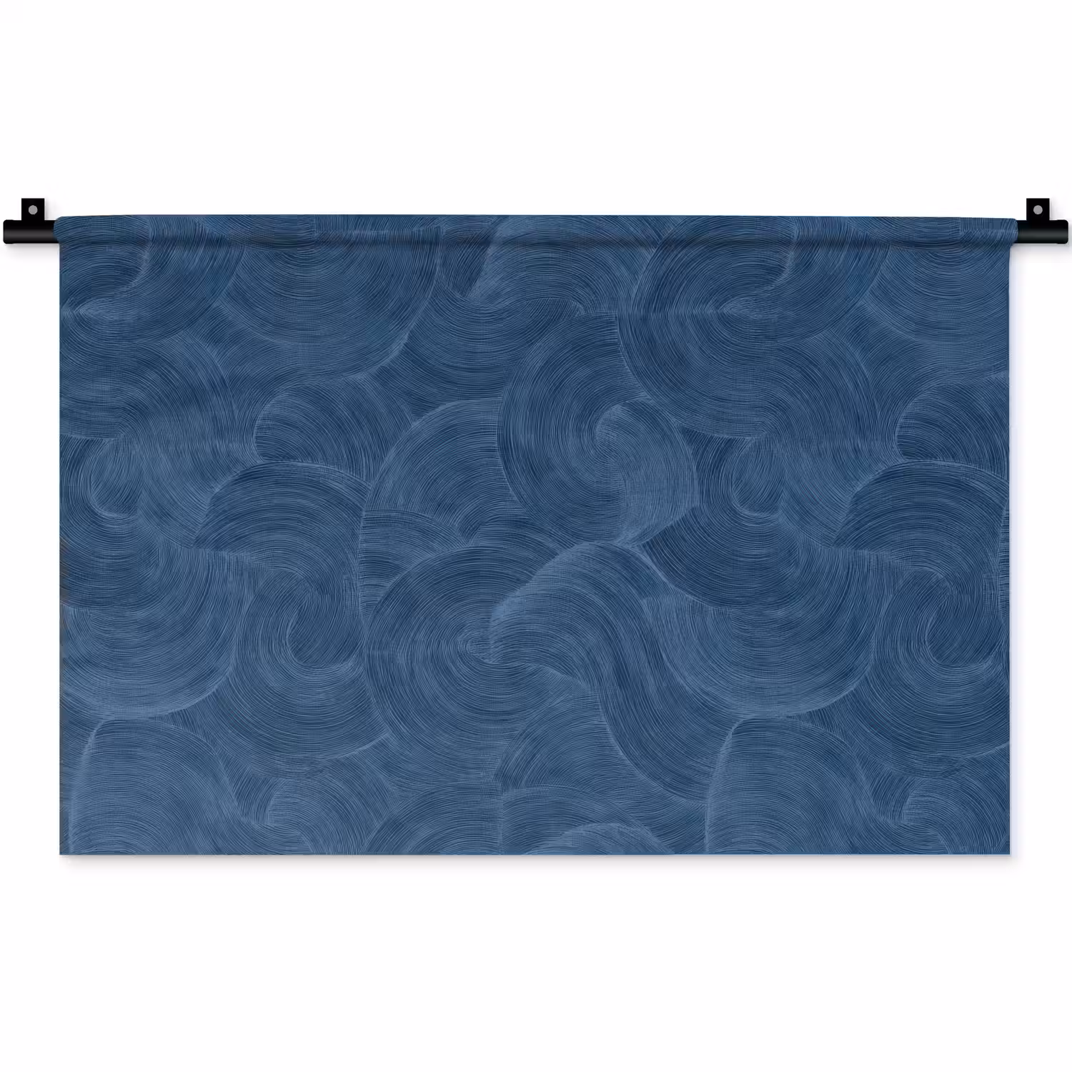 Golven - Textuur - Patroon - Blauw Wandkleed katoen klein 269 -zz3d