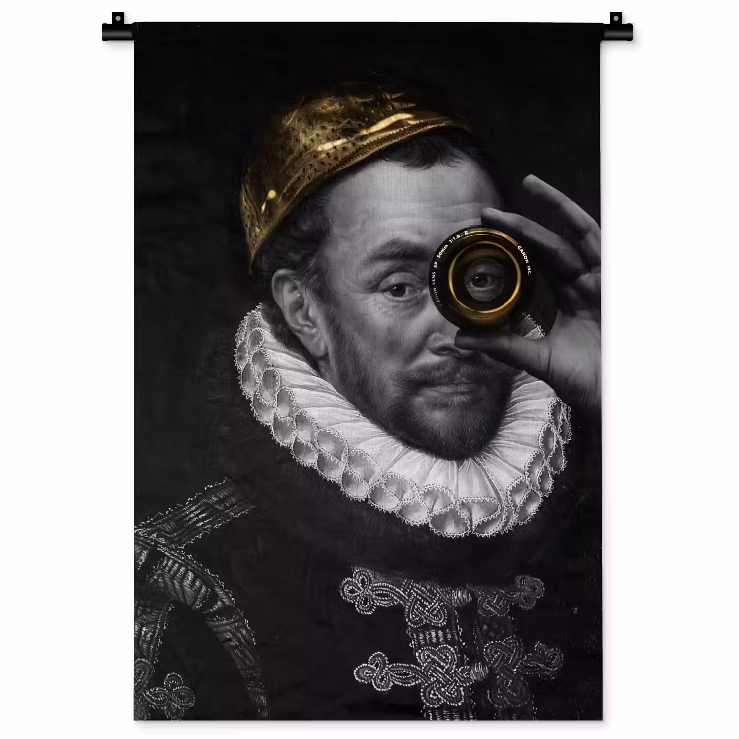 Willem van Oranje - Adriaen Thomasz - Goud - Lens Wandkleed katoen klein -zz3d