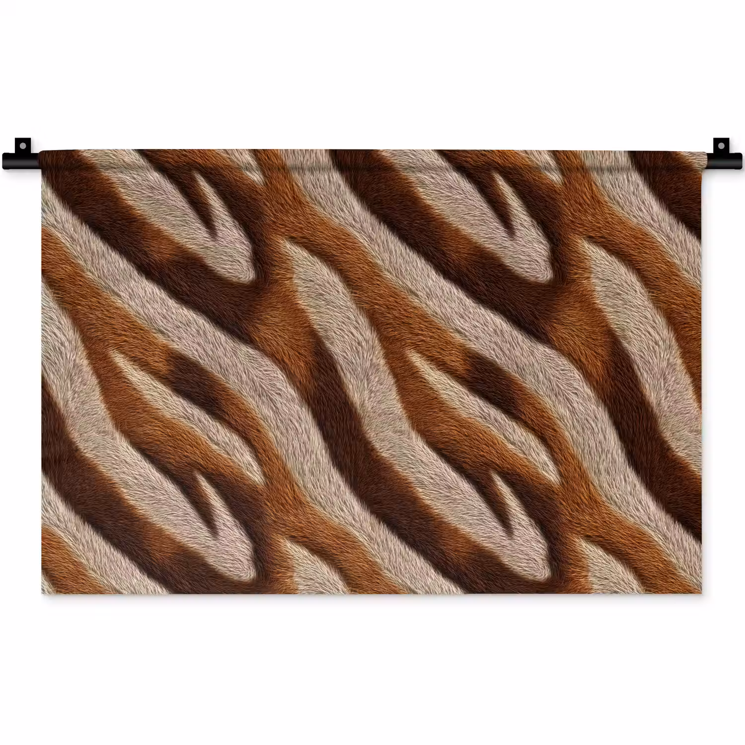 Zebra - Bruin - Patroon Wandkleed katoen klein 269 -zz3d