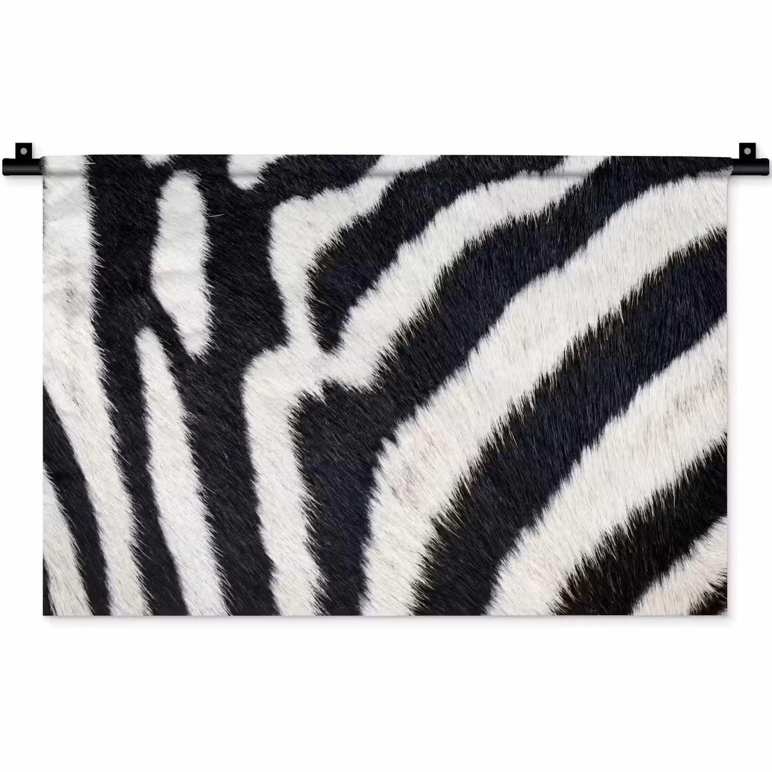 Zebra - Vacht - Klassiek - Zwart - Wit Wandkleed katoen klein -zz3d