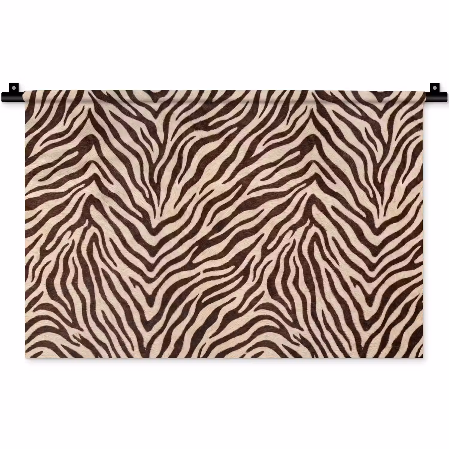 Zebra - Strepen - Bruin Wandkleed katoen klein -zz3d