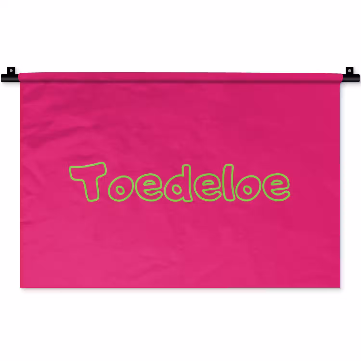 Toedeloe - Groen - Roze Wandkleed katoen klein -zz3d