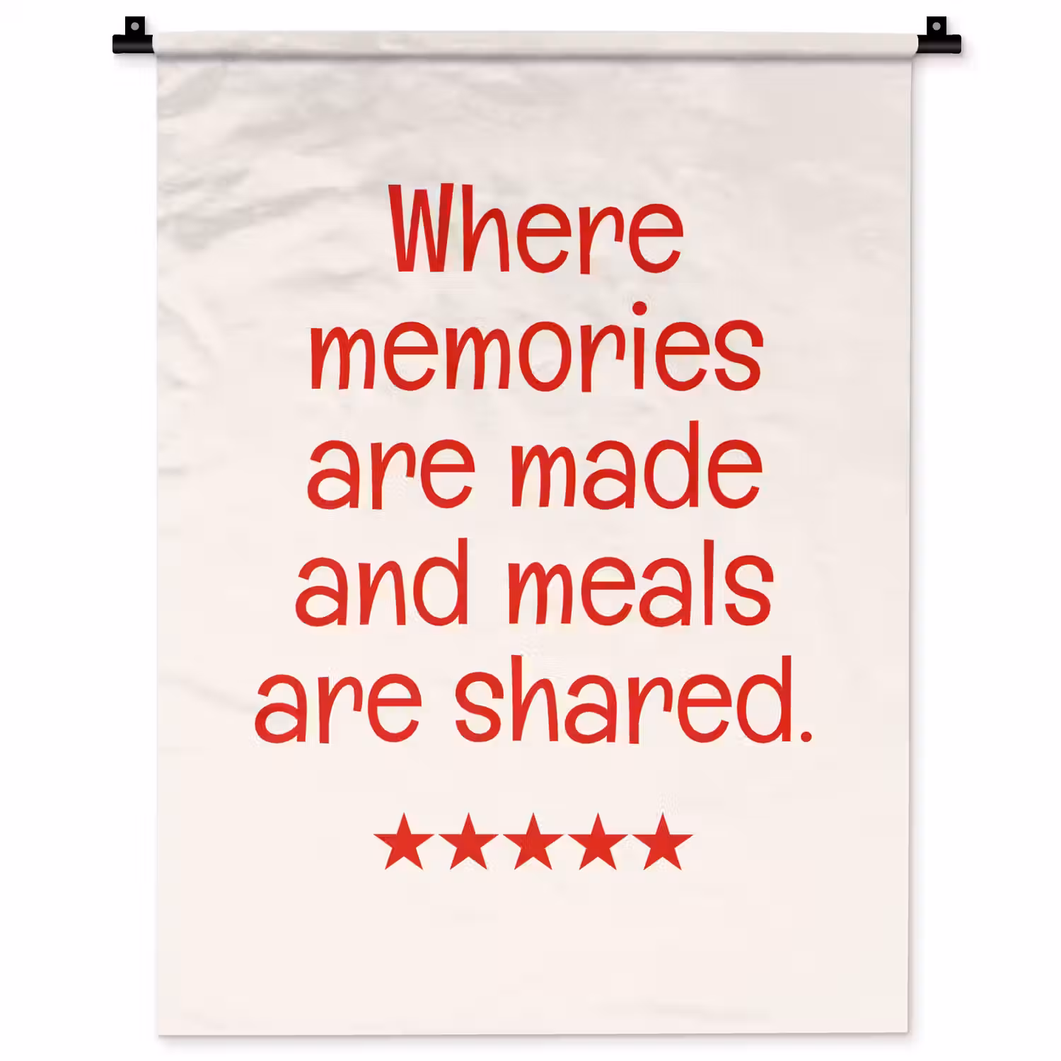 Quote - Sterren - Rood - Memories Wandkleed katoen klein -zz3d