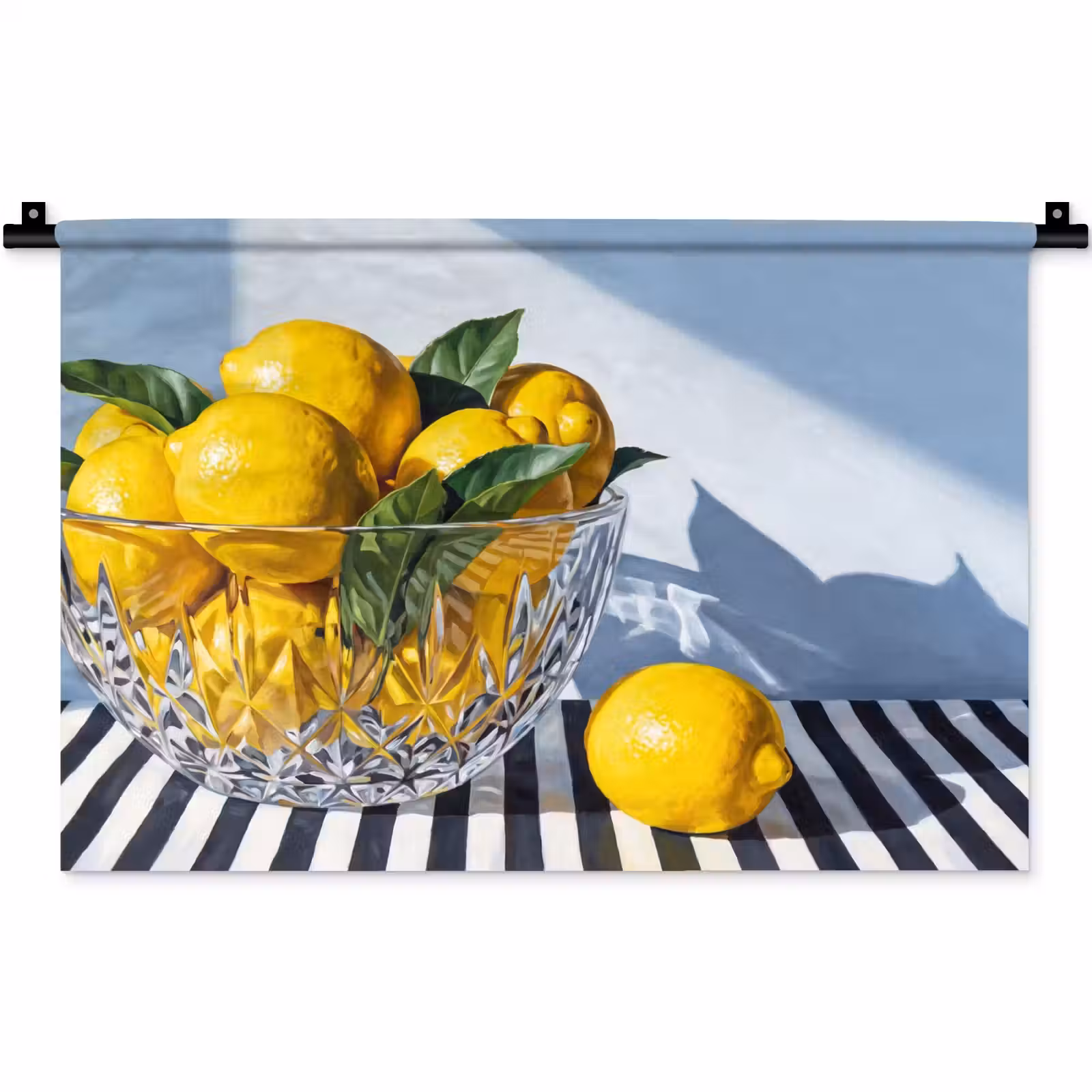 Wandteppich - Zitronen – Obst – Gelb - Citroenen - Fruit - Geel Wandkleed katoen klein