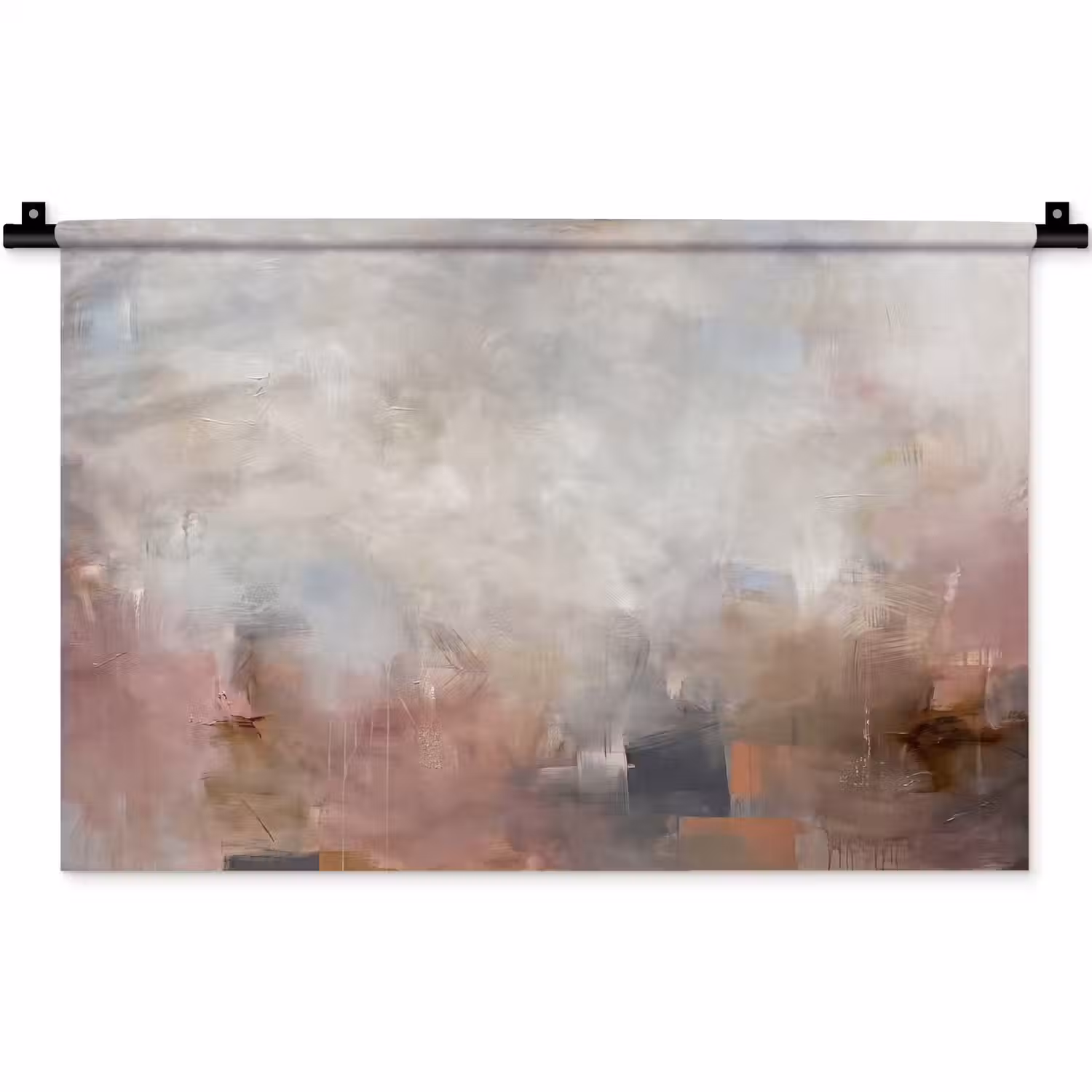 Abstract - Vloeiend - Kunst - Modern - Beige Wandkleed katoen klein -zz3d