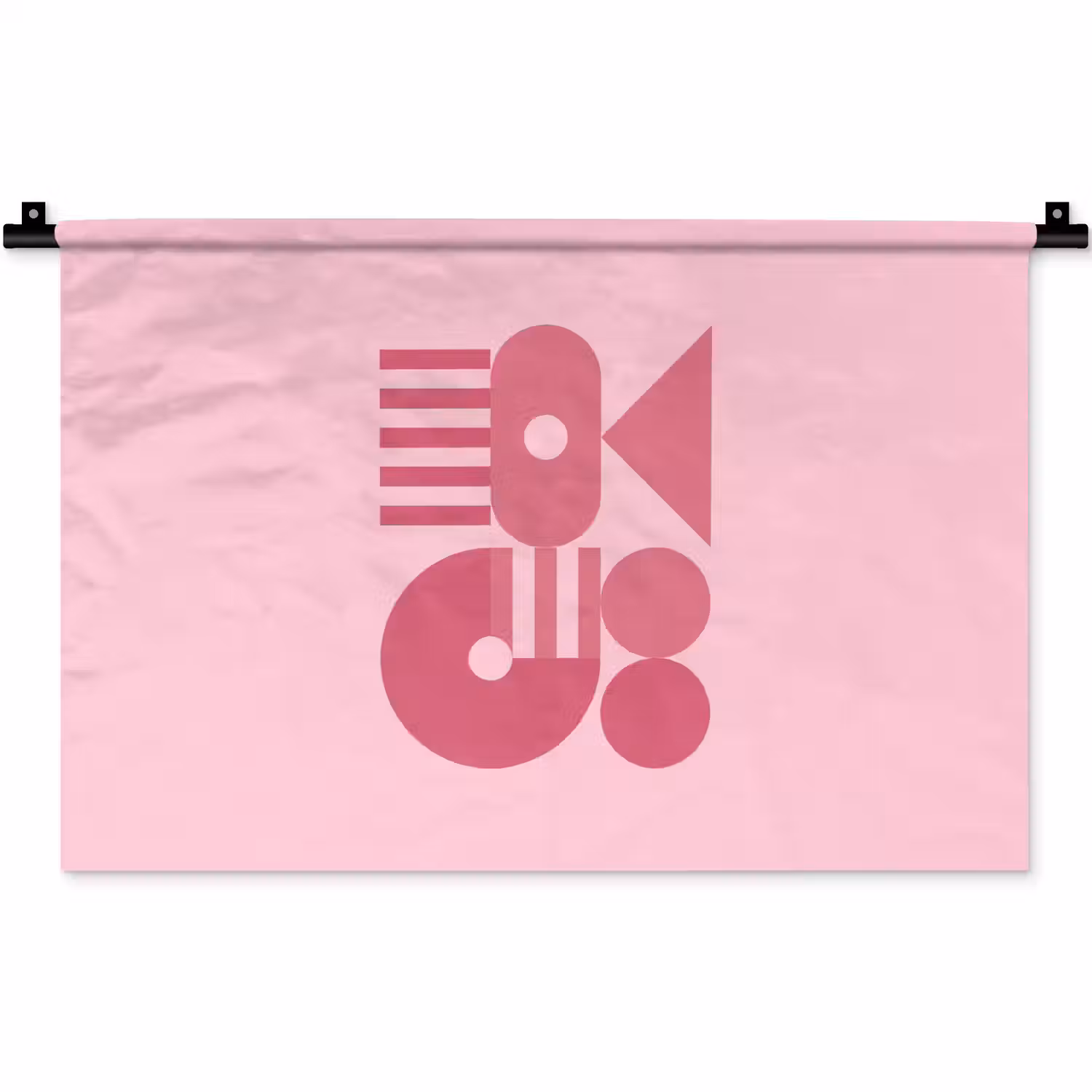 Abstract - Geometrisch - Vormen - Roze Wandkleed katoen klein -zz3d
