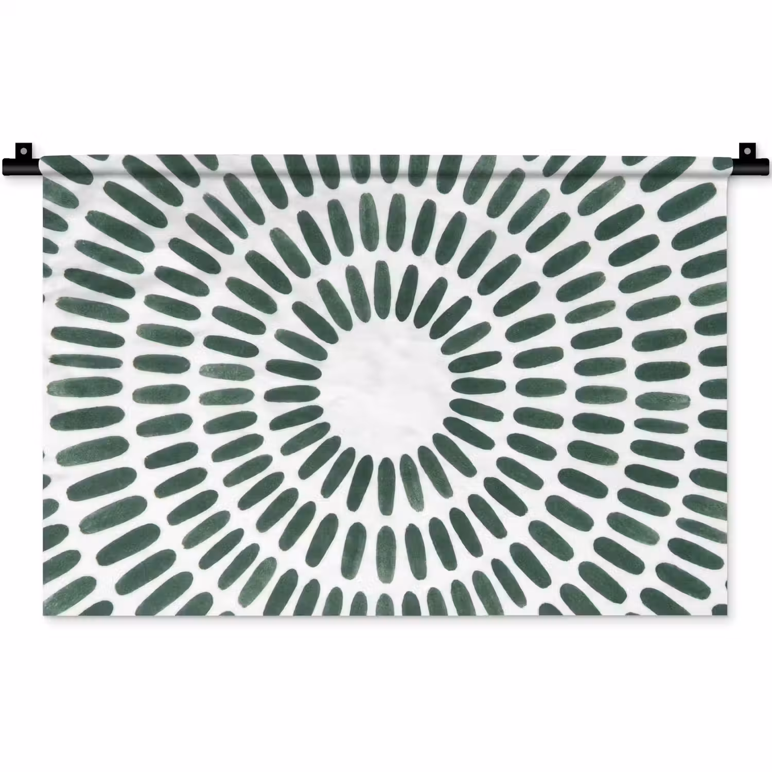 Abstract - Cirkel - Patroon - Modern - Groen Wandkleed katoen klein -zz3d