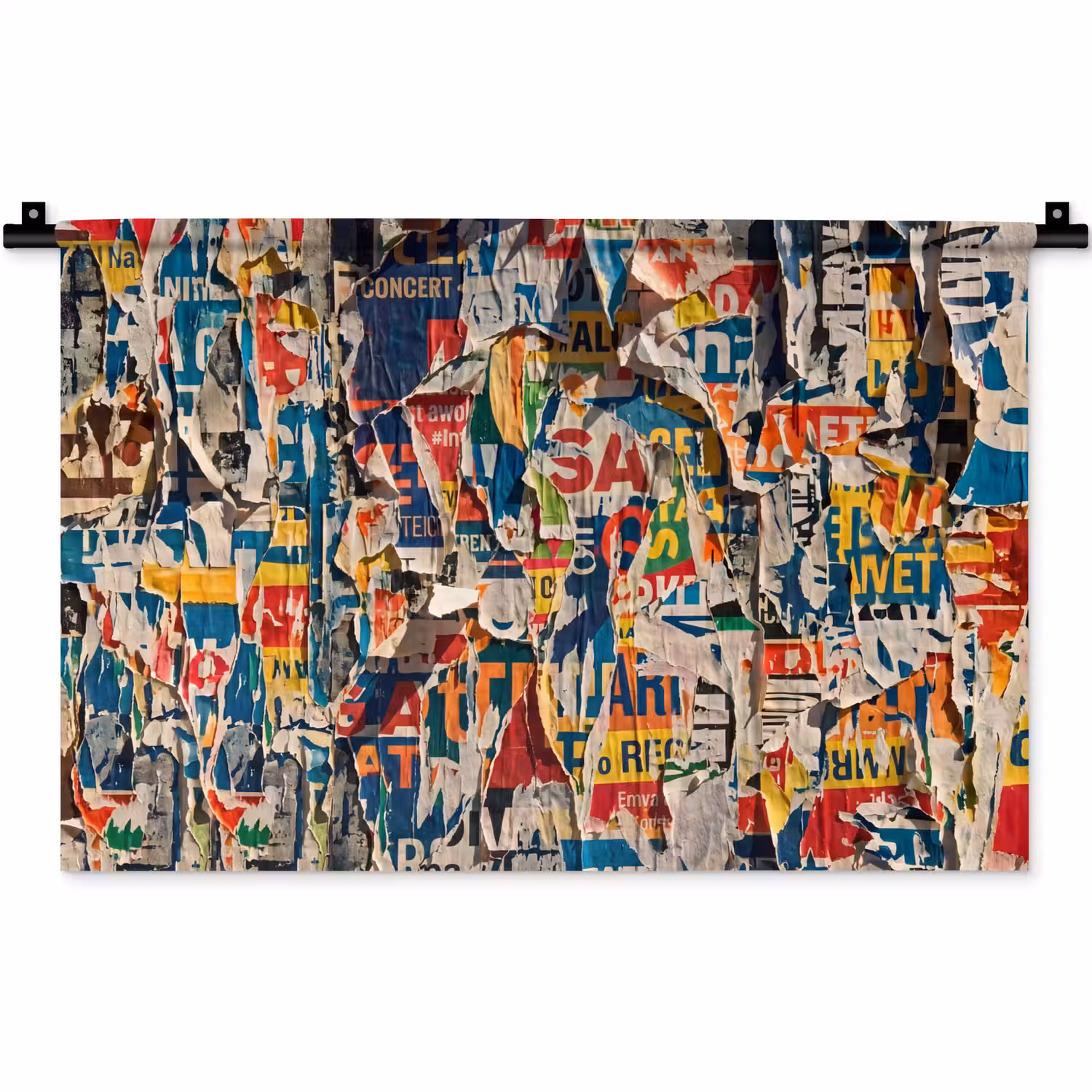 Abstract - Gelaagd papier - Urban - Modern - Kleurrijk Wandkleed katoen klein -zz3d