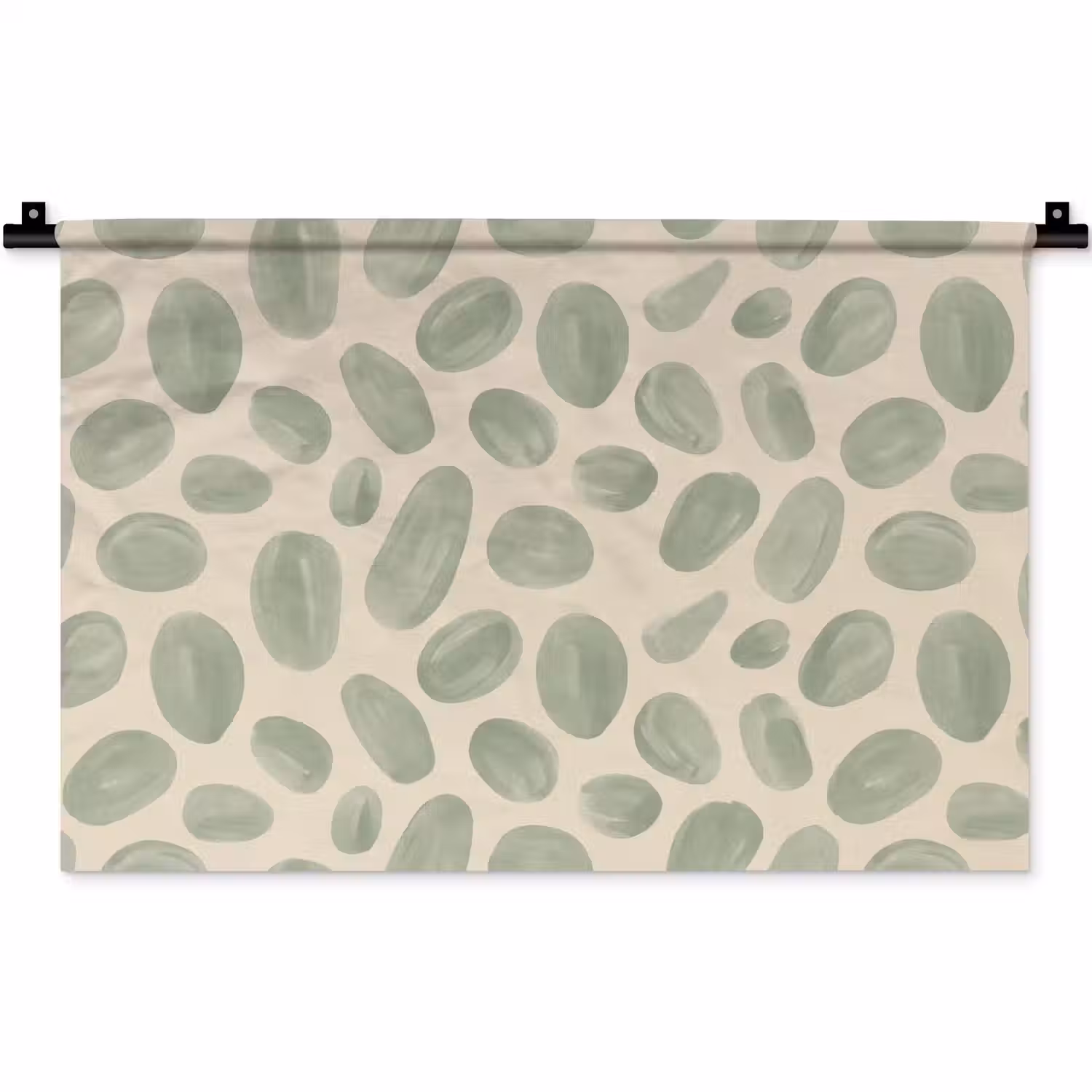 Abstract - Patroon - Organisch - Groen - Modern Wandkleed katoen klein -zz3d