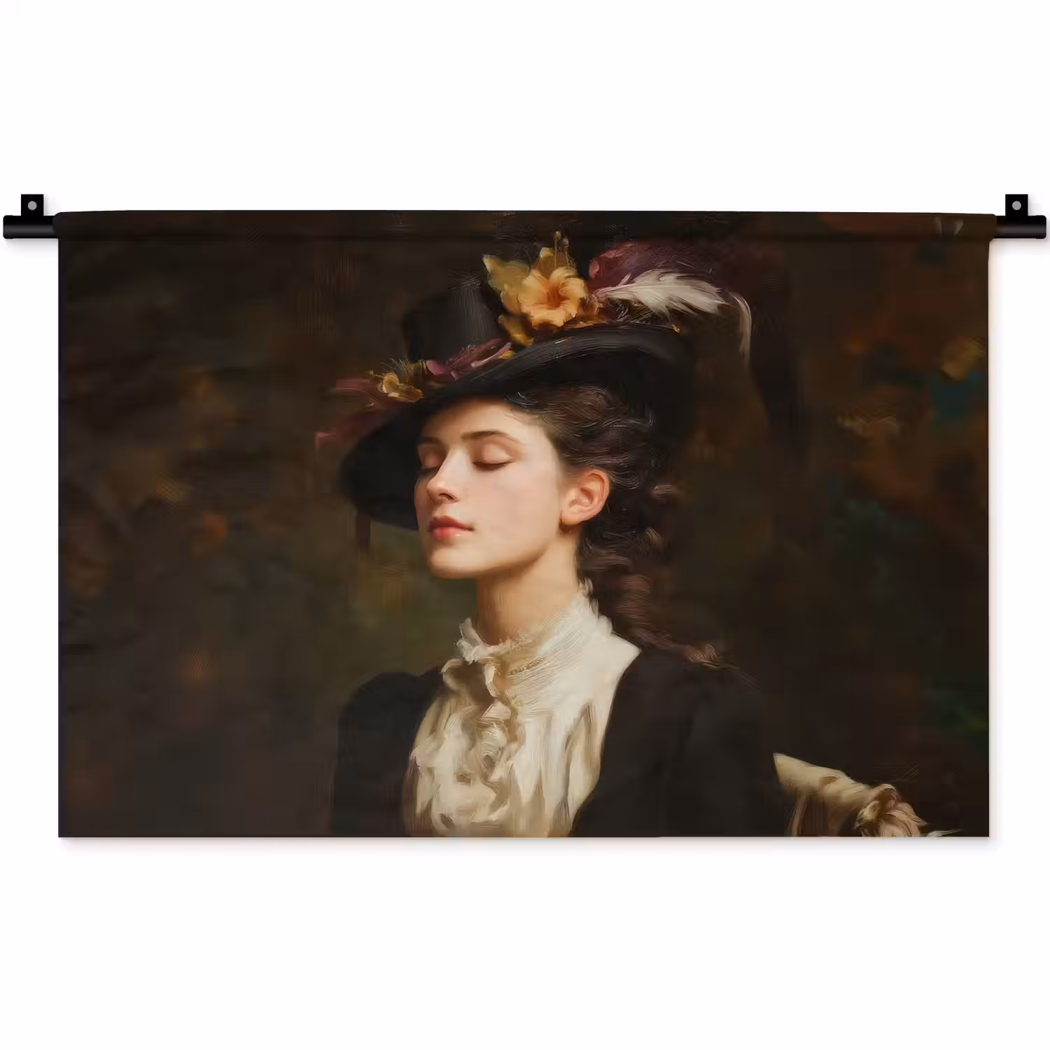 Vrouw - Victoriaans - Portret Wandkleed katoen klein -zz3d