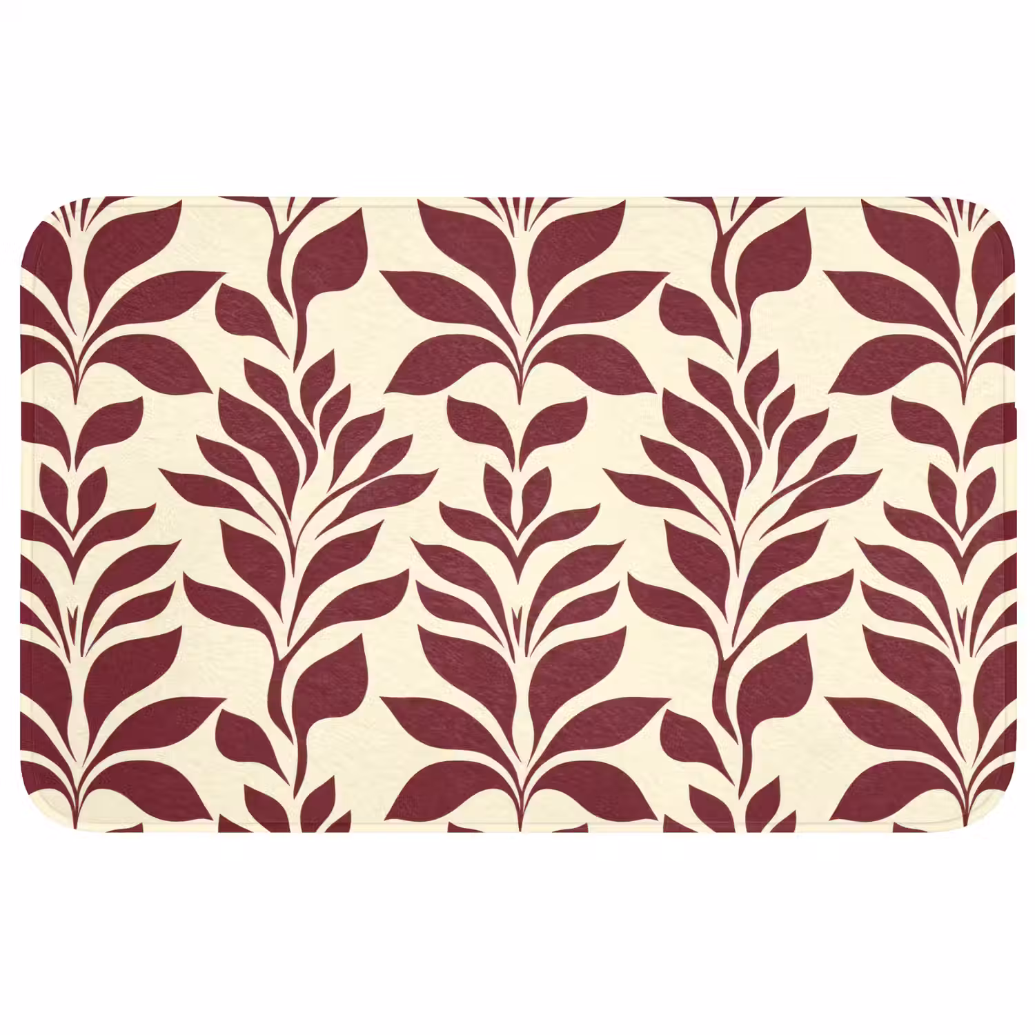Abstract - Bladeren - Burgundy WCmat middel 1009 -3d