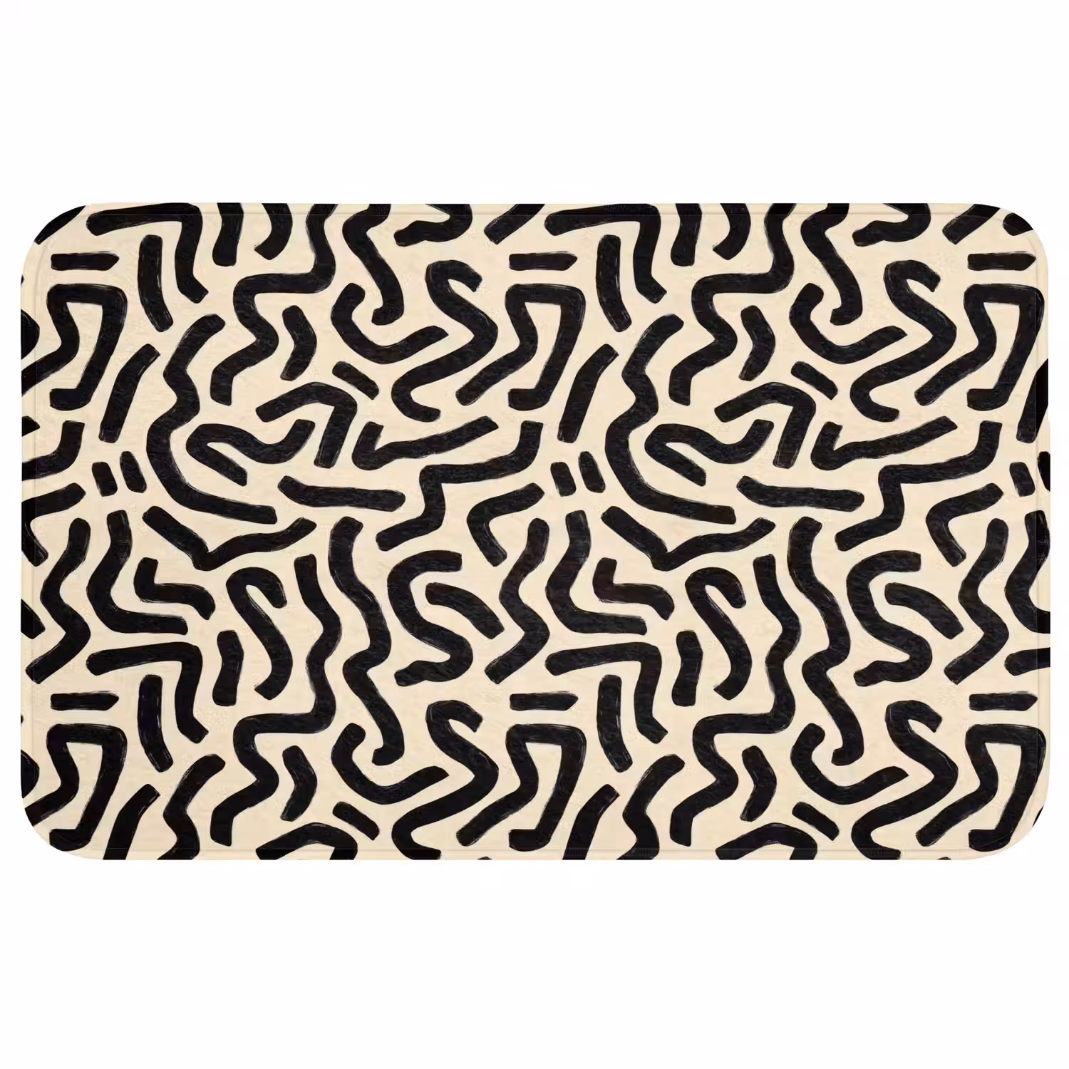 Abstract - Lijnen - Zwart WCmat middel 1009 -3d