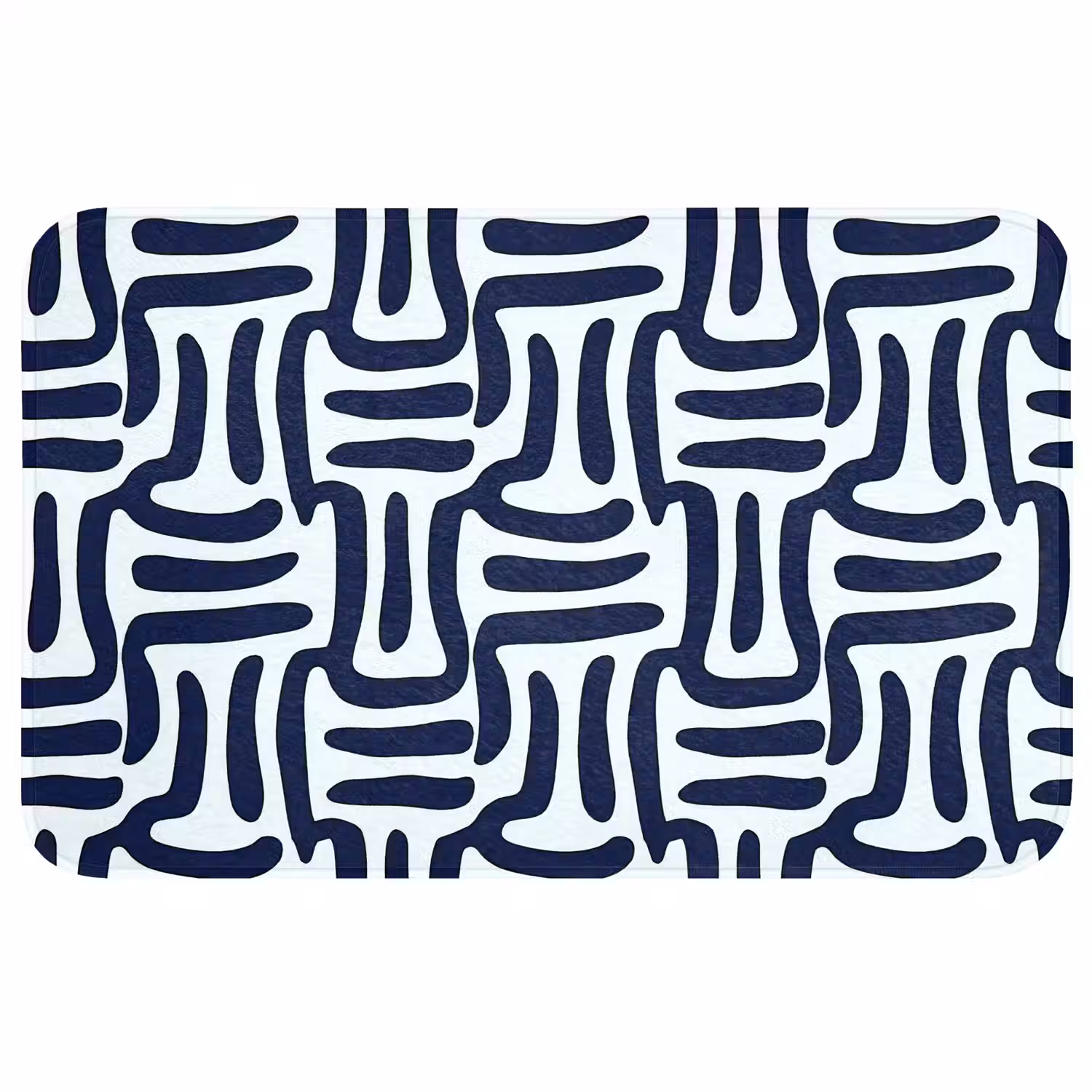 Abstract - Modern - Blauw WCmat middel 1009 -3d