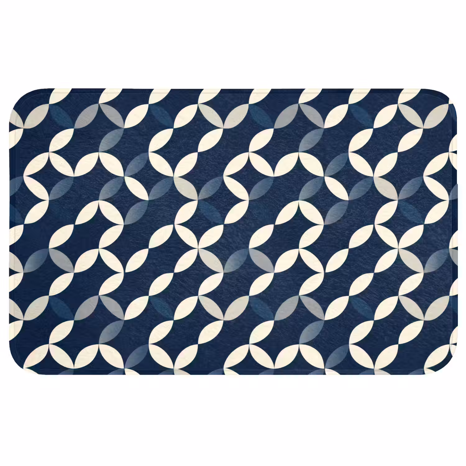 Abstract - Patroon - Blauw WCmat middel 1009 -3d