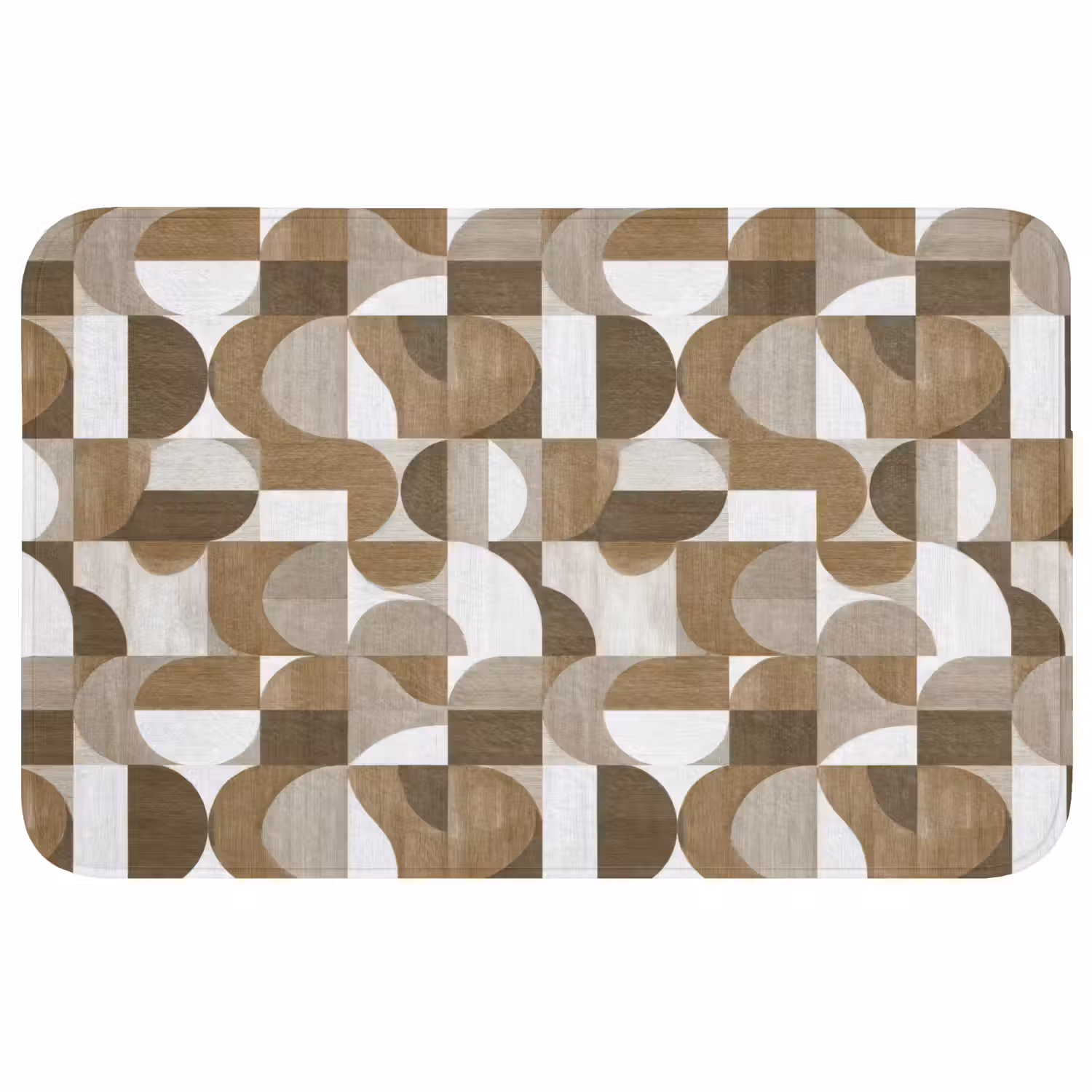 Abstract - Retro - Bruin WCmat middel 1009 -3d