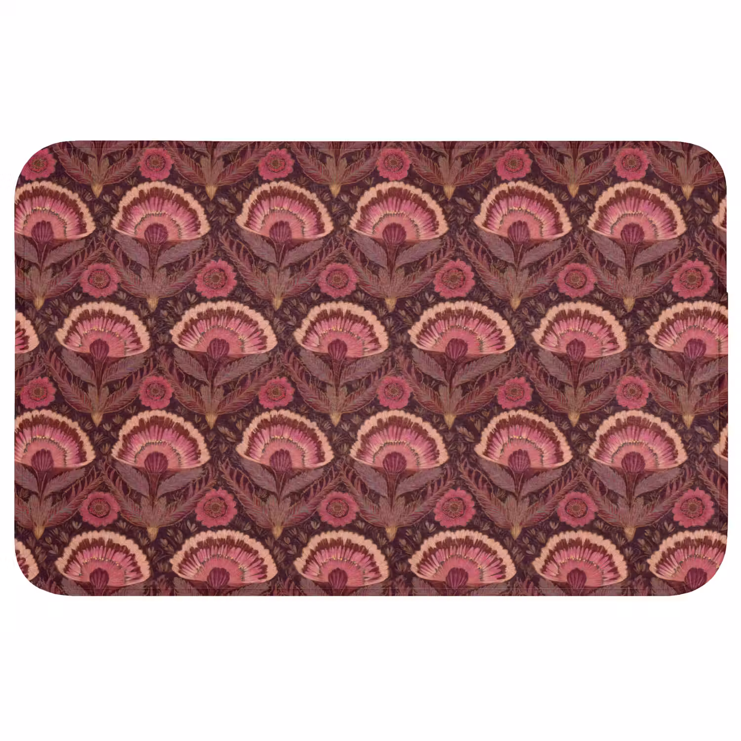 Antiek - Bloemen - Kleurrijk WCmat middel 1009 -3d