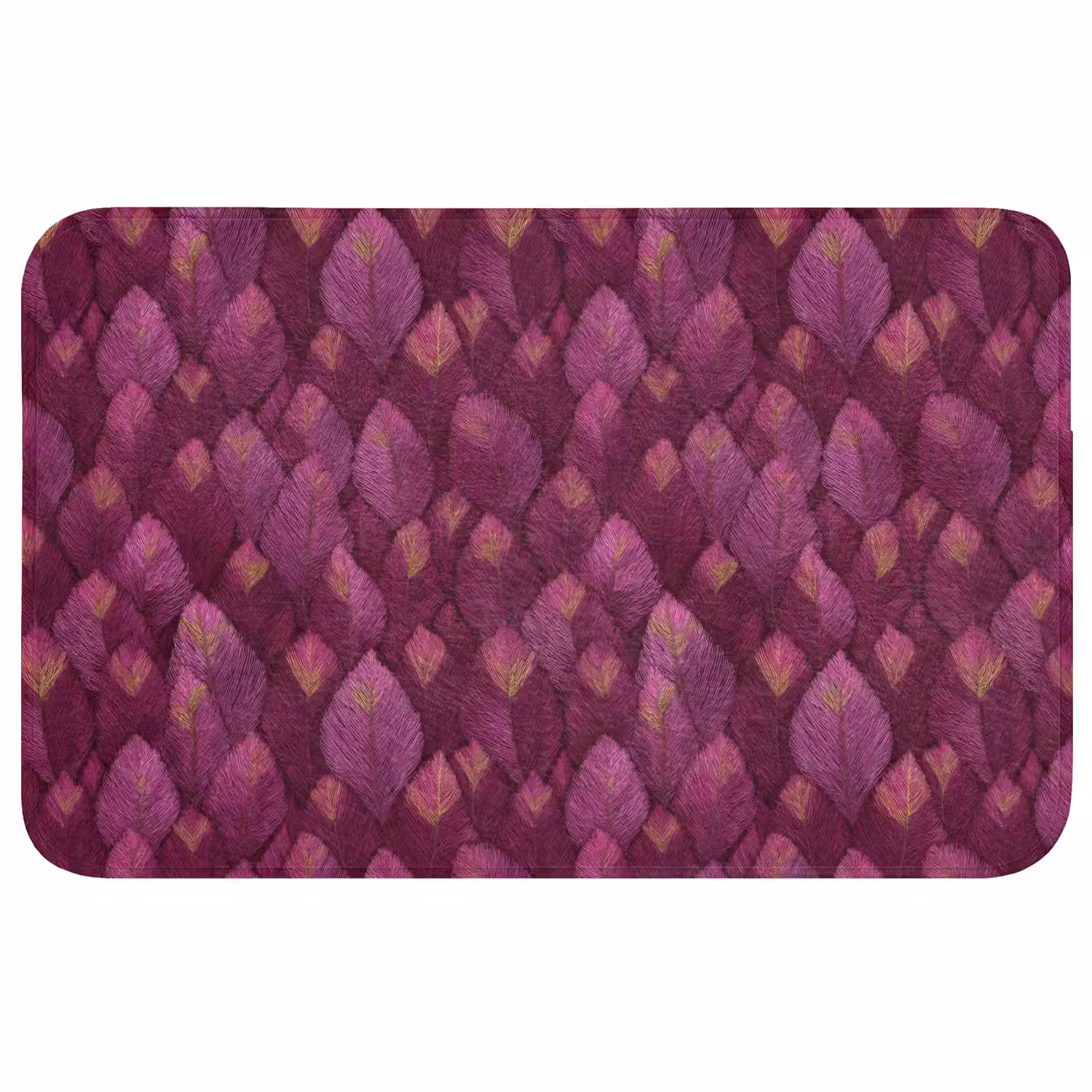 Bladeren - Patroon - Burgundy WCmat middel 1009 -3d