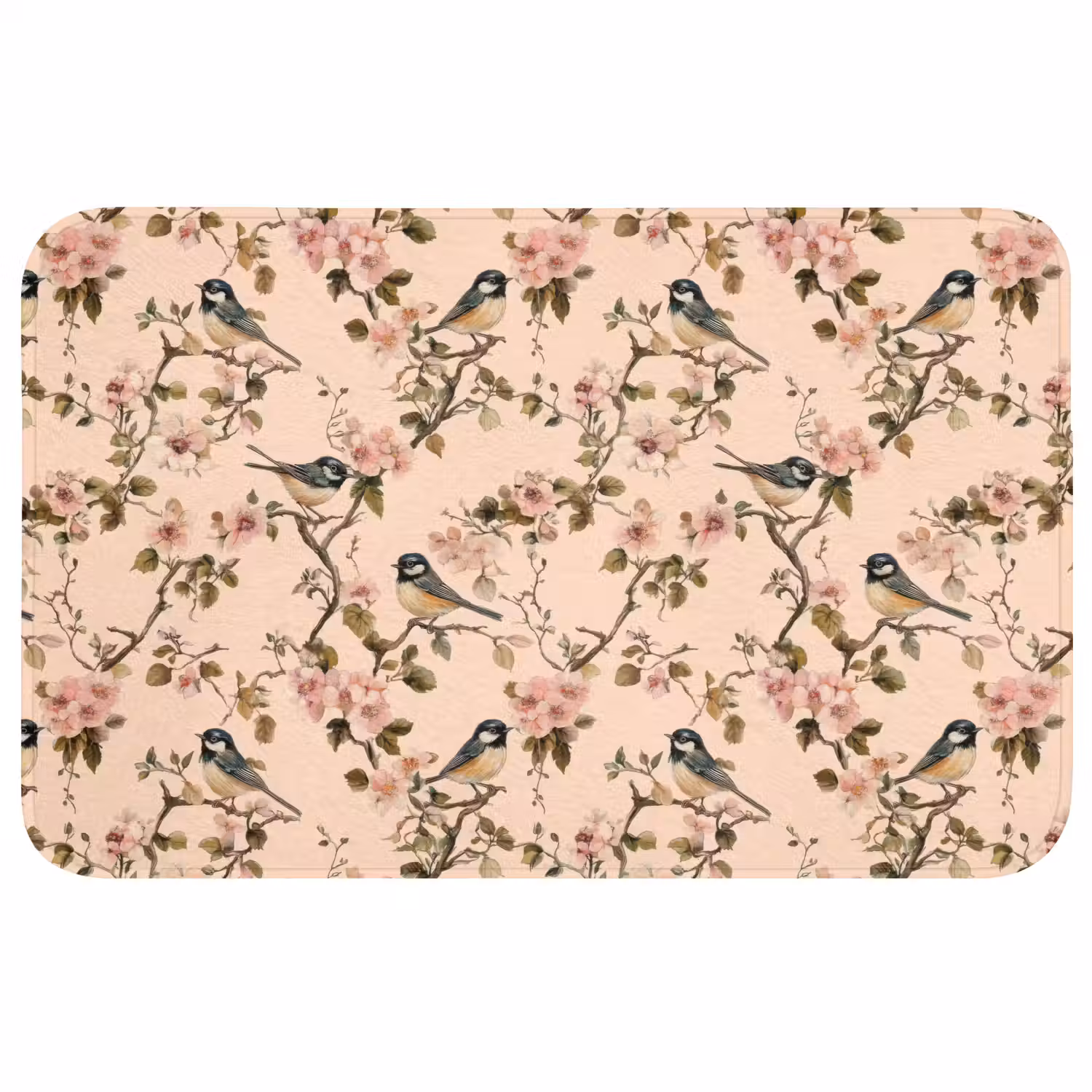 Bloesem - Koolmees - Roze WCmat middel 1009 -3d