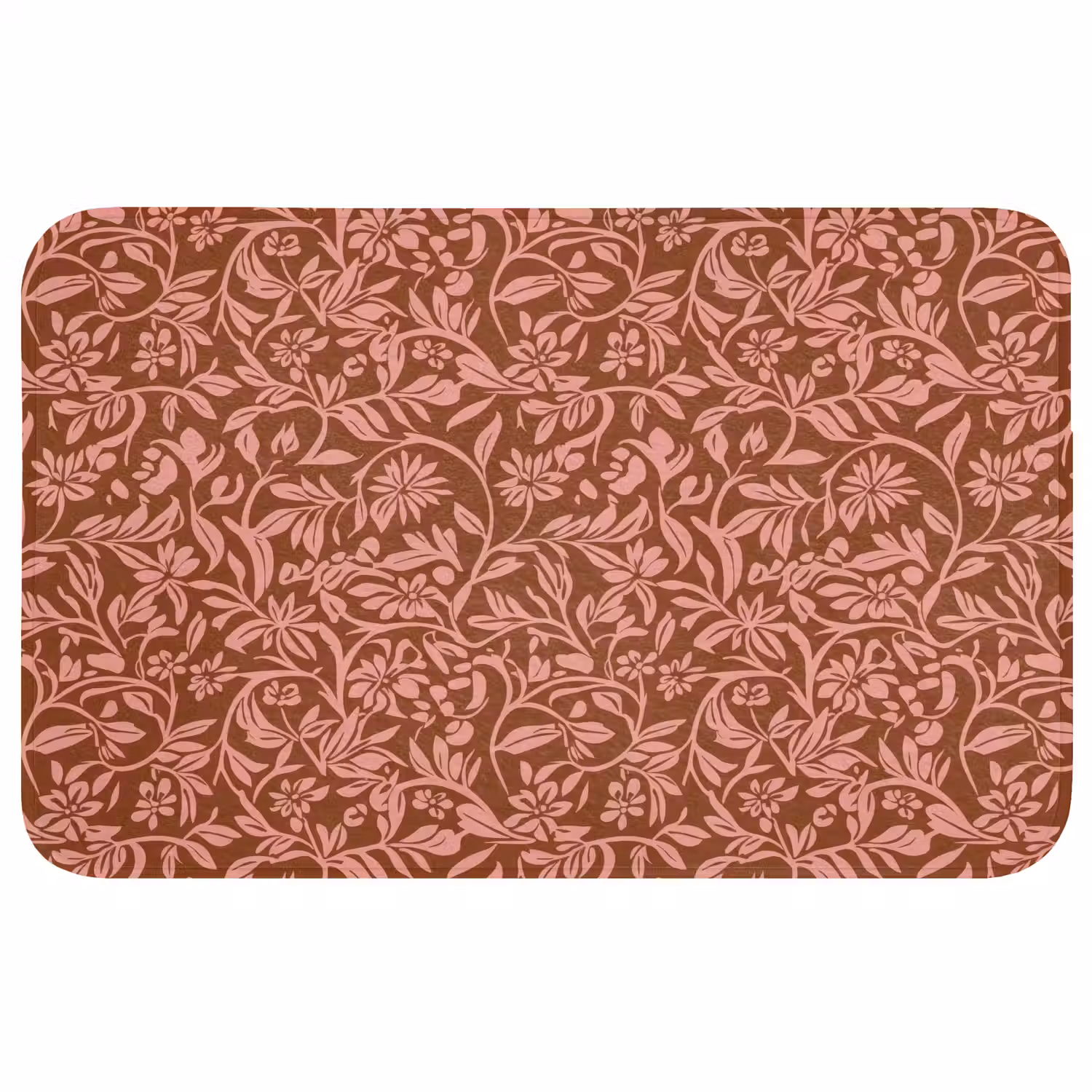 Bloemen - Print - Roze WCmat middel 1009 -3d
