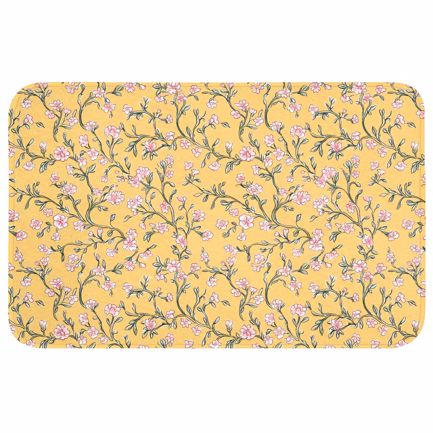 Bloemen - Motief - Geel WCmat middel 1009 -3d