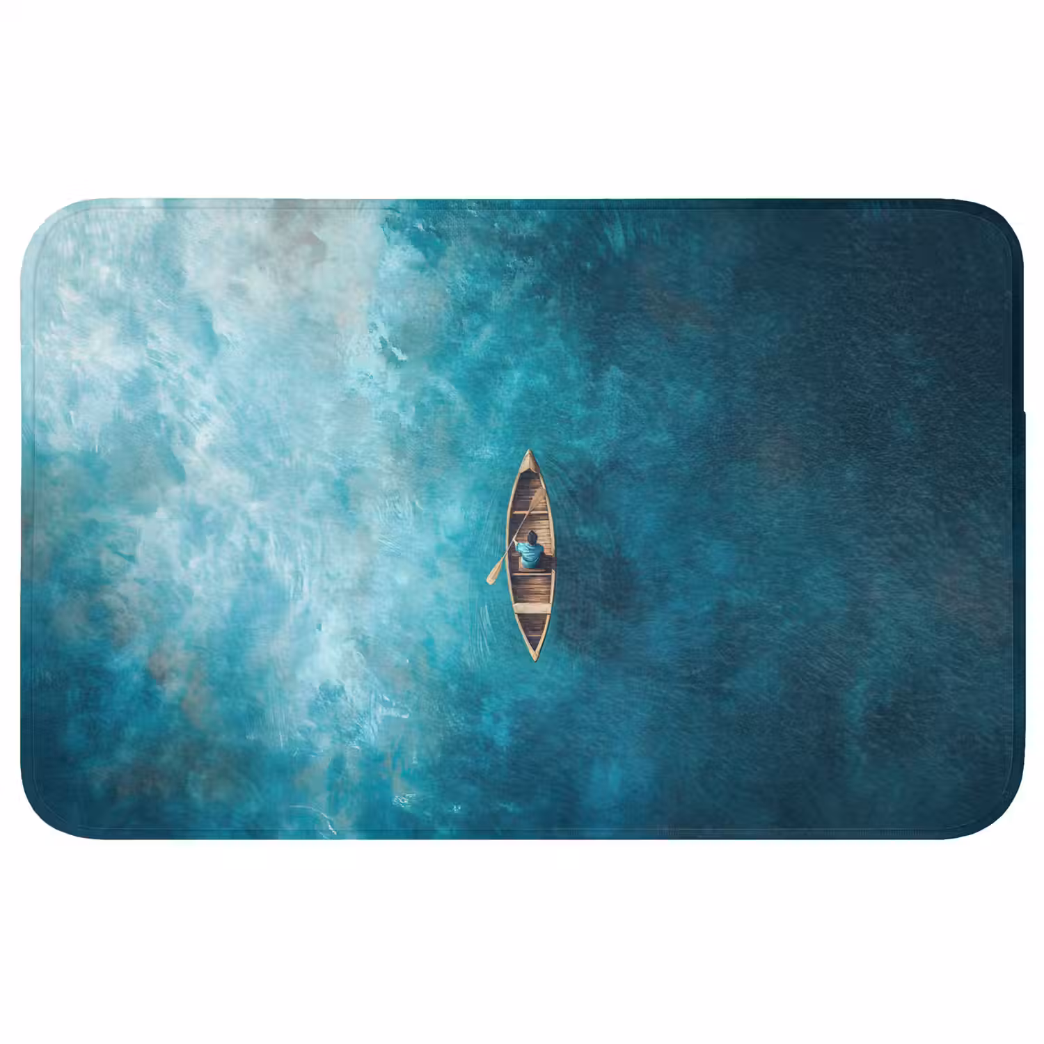 Bootje - Water - Blauw WCmat middel -3d