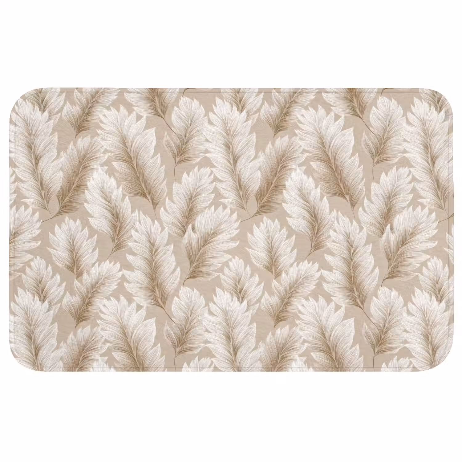 Botanisch - Patroon - Beige WCmat middel 1009 -3d
