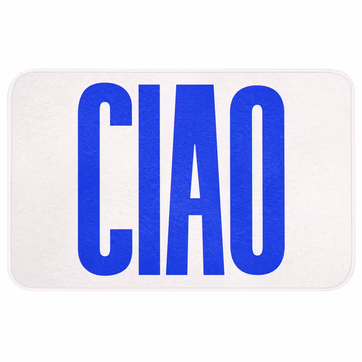 Ciao - Hoofdletters - Blauw - Minimalistisch WCmat middel -3d
