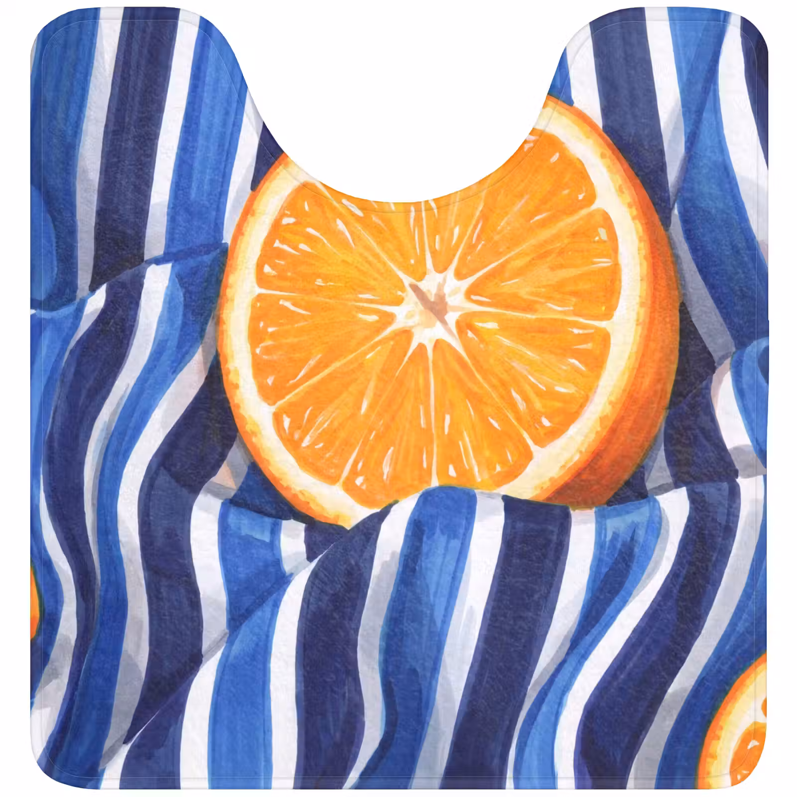 WC Vorleger - Essen – Obst – Orange - Eten - Fruit - Oranje WCmat U-uitsnede middel