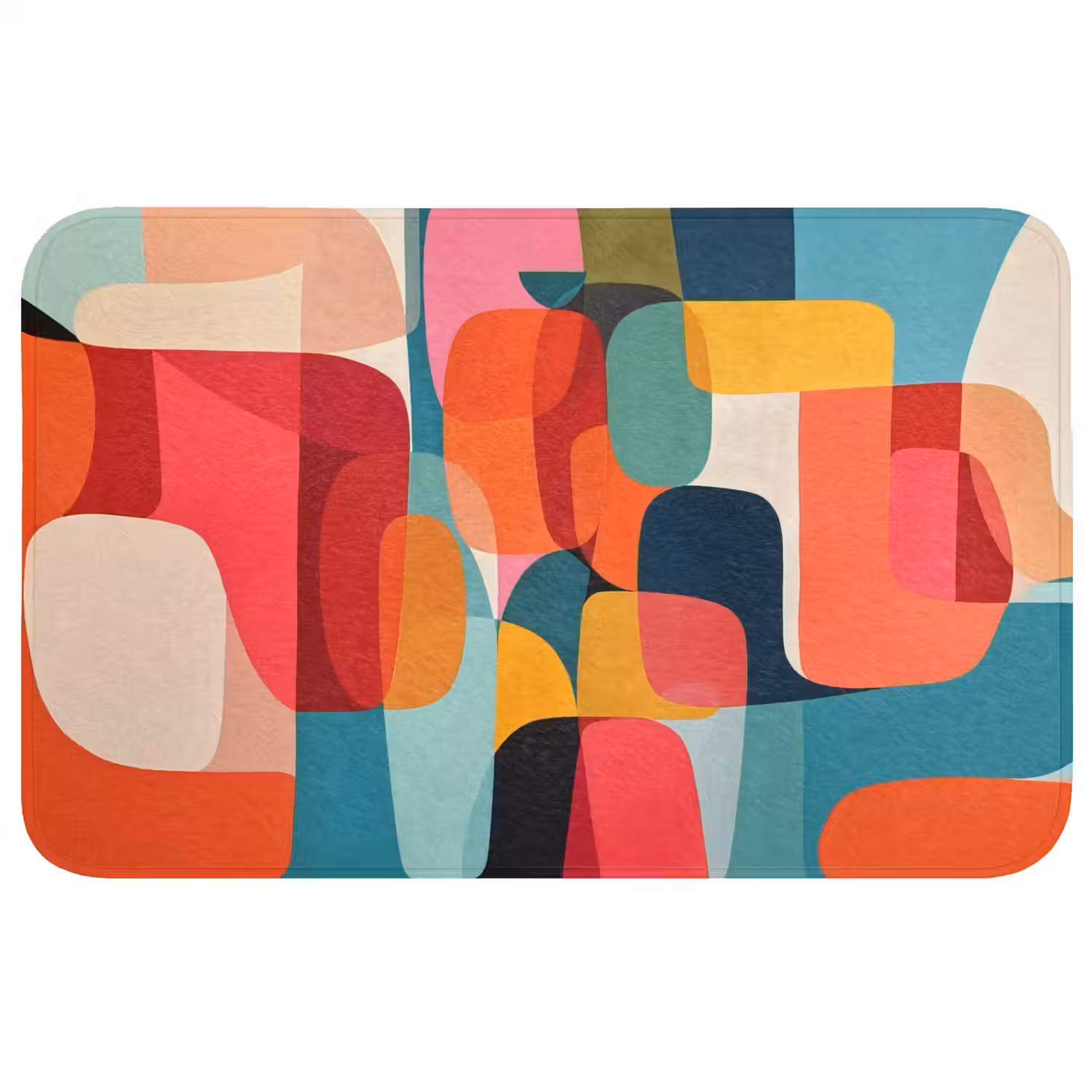 Vormen - Kleurrijk - Abstract - Vlakken WCmat middel -3d