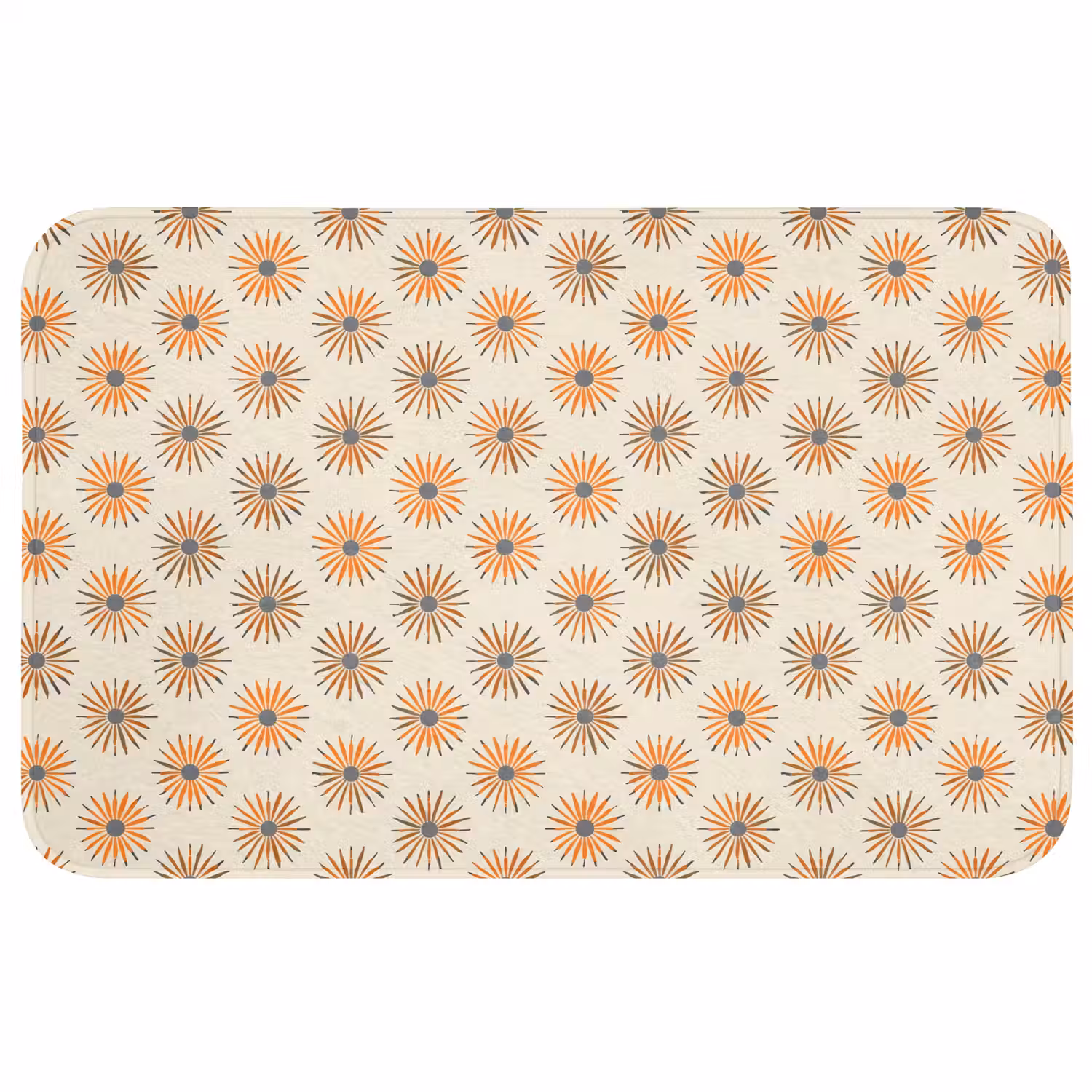 Madelief - Patroon - Oranje WCmat middel 1009 -3d