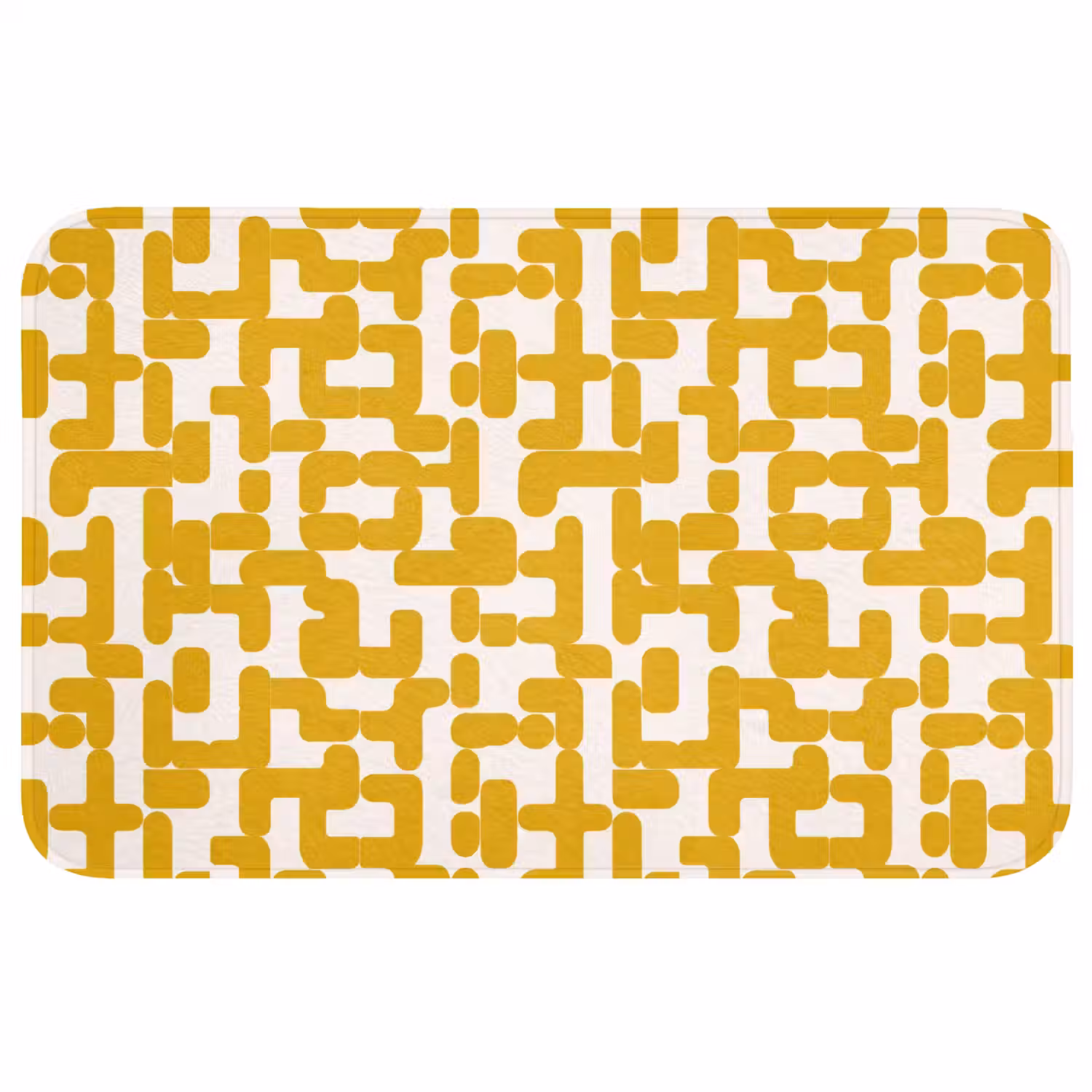 Geel - Beige - Patroon WCmat middel 1009 -3d