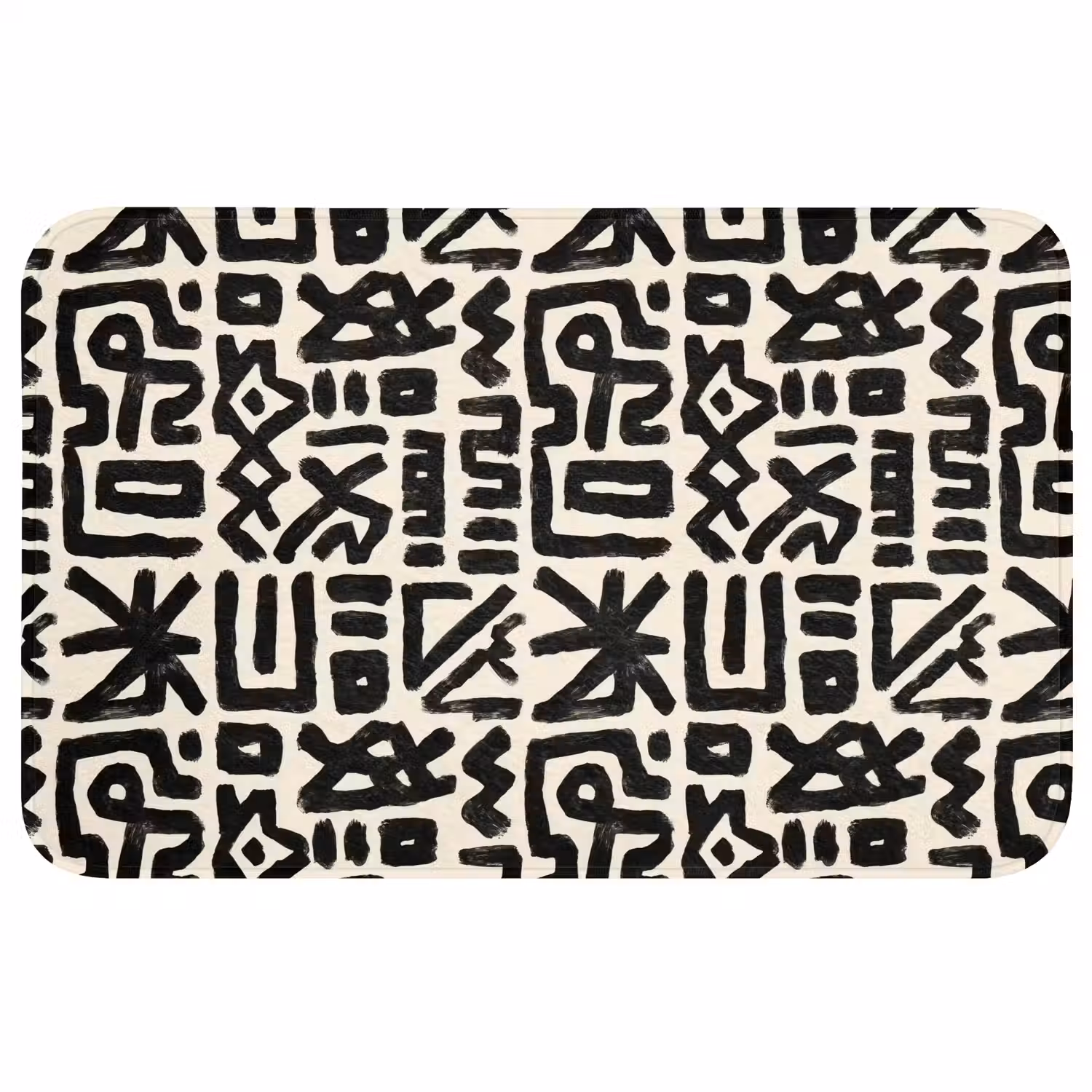 Geometrisch - Figuren - Zwart WCmat middel 1009 -3d