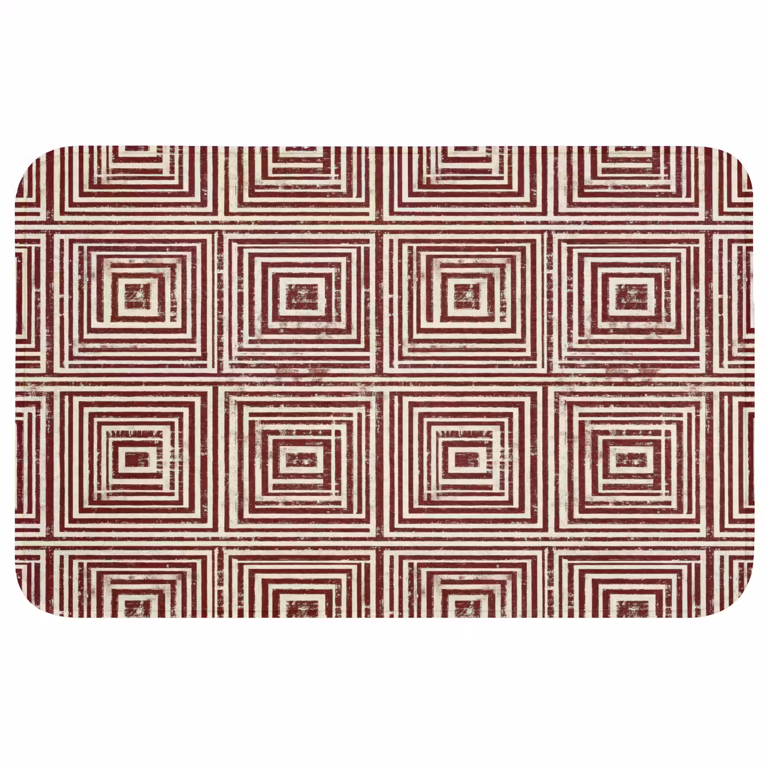 Geometrisch - Patroon - Rood WCmat middel 1009 -3d