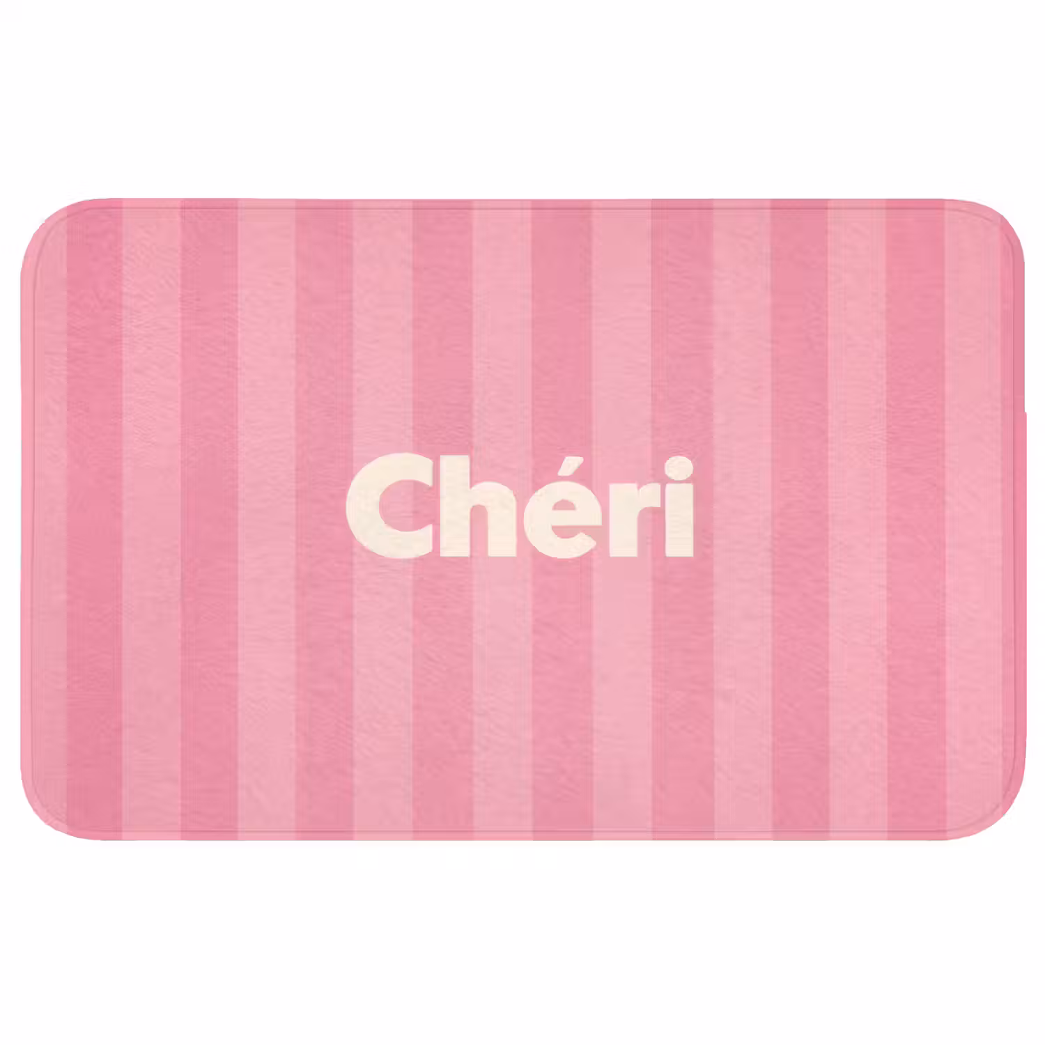 Gestreept - Roze - Chéri WCmat middel -3d